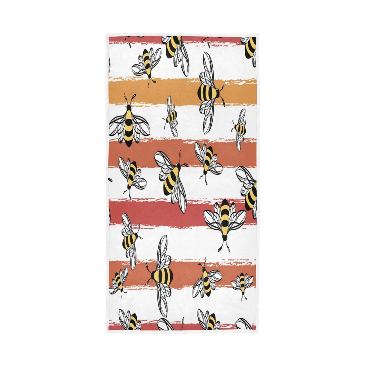 SUABO Bumblebees Hand Towel 30x15 Inch - 100% Cotton Face Towel, Dish Towel & Gym Yoga Towel - Soft Absorbent Bathroom Decor for Home, Spa & Travel Use