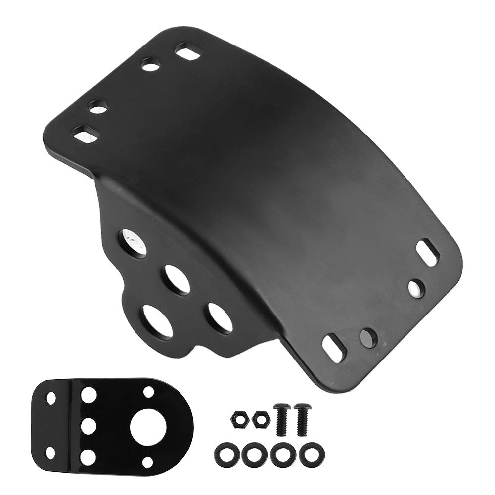Qiilu Side Mount License Plate Bracket Kit - Universal Fit for Cruiser, Bobber & Chopper Motorcycles with 3/4in Axles - Easy Installation, Durable Metal Construction - Perfect for Custom Bike Builds & Street Legal Compliance