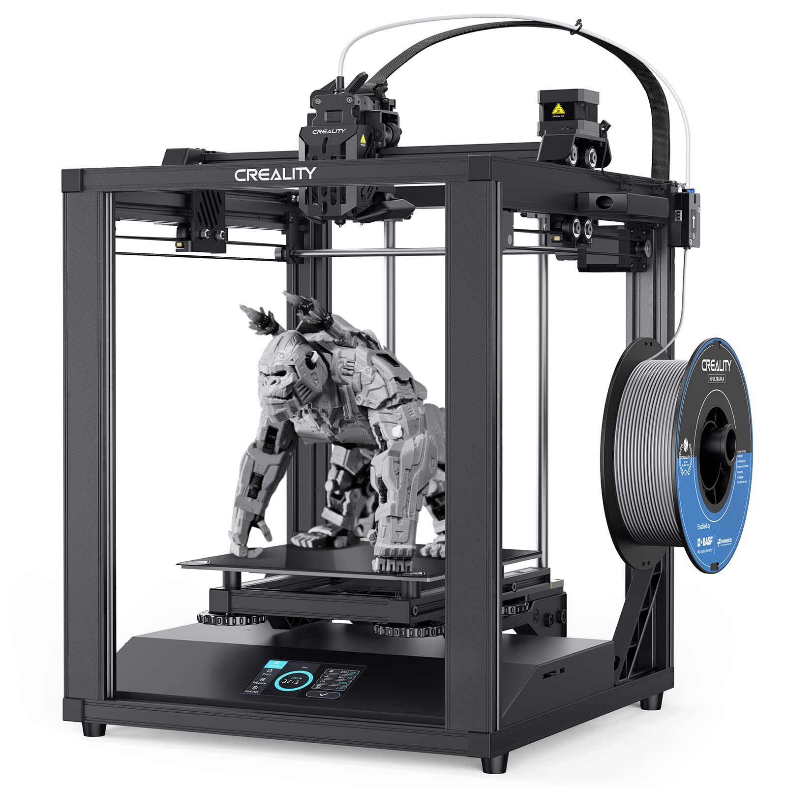 Creality Ender 5 S1 3D Printer with 250mm/s High-Speed Printing, 300°C Nozzle, Direct Extruder, CR Touch Auto-Leveling & Dual Z-Axis | Stable Cube Frame (8.66x8.66x11.02in) | Perfect for Home DIY, Prototyping & Educational Projects
