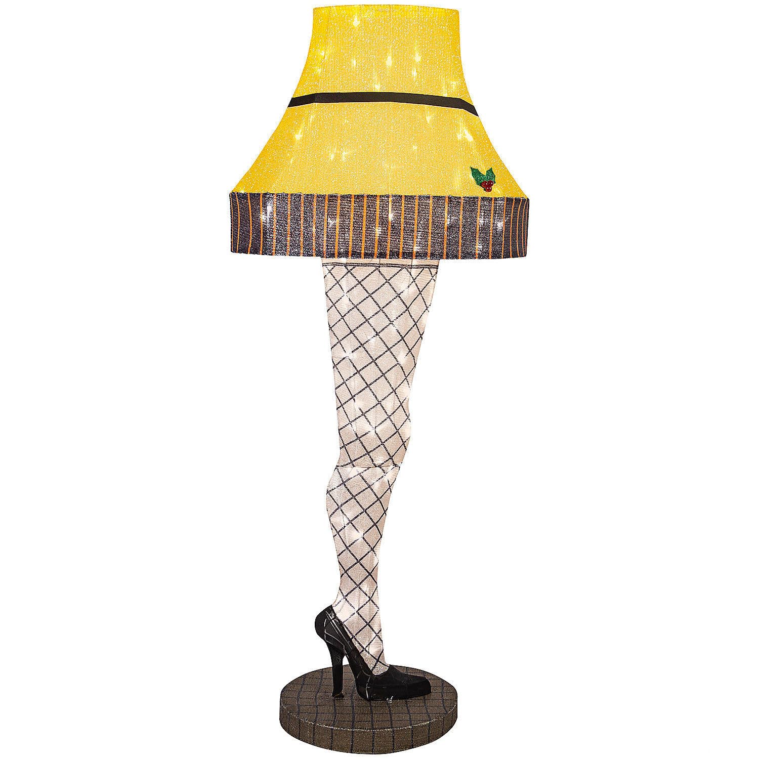 Gemmy 60-Inch Christmas Story Leg Lamp Tinsel Sculpture - Vintage Holiday Decor for Christmas Movies Night & Festive Home Decoration