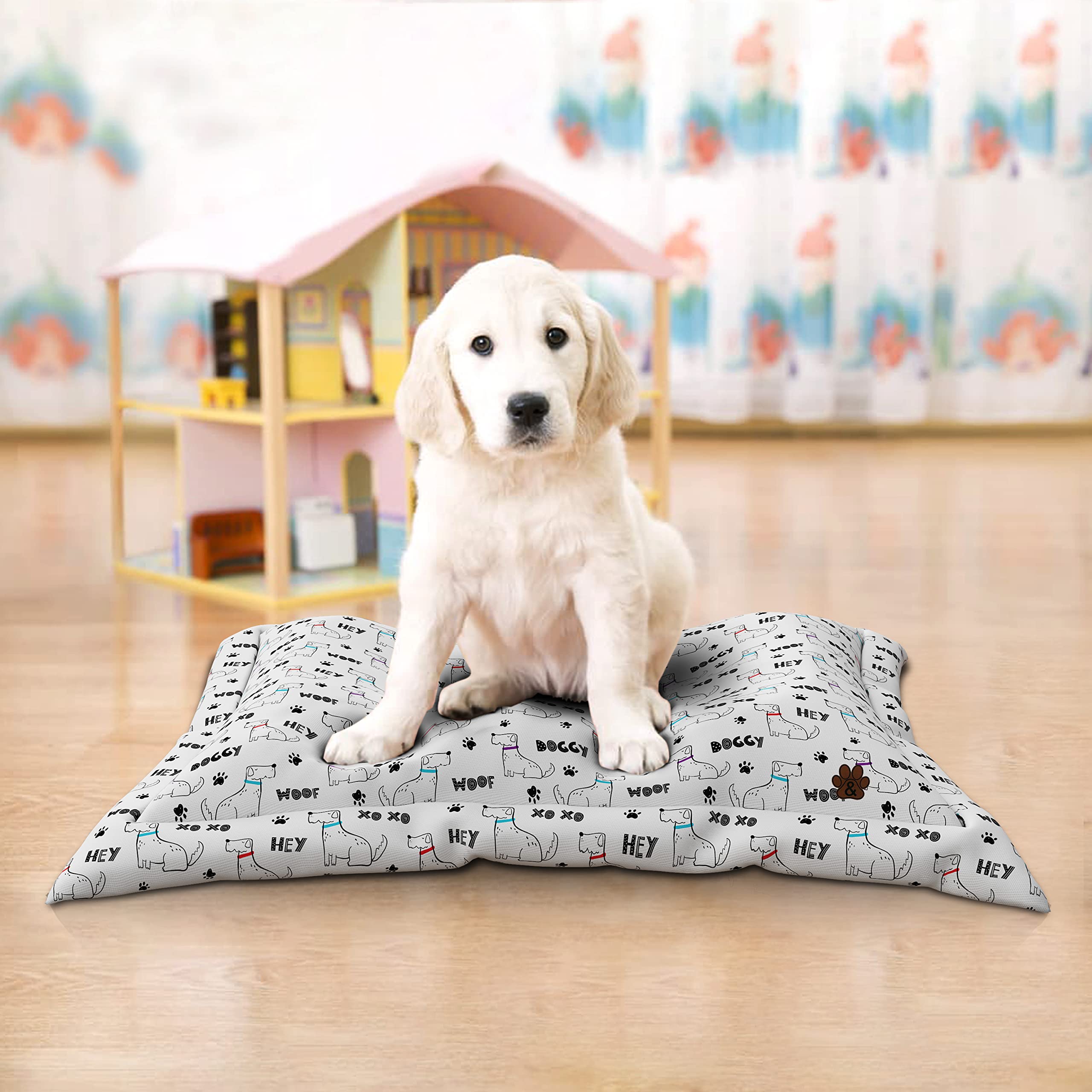 Premium Non-Slip Dog Bed Mat - Washable Pet Mattress for Large, Medium & Small Dogs & Cats - Comfortable Crate Pad for Home, Office & Travel (Pattern 05, Large Size)
