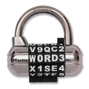Master Lock MLK 1534DBLK Alpha Dial Combination Lock - 2.5