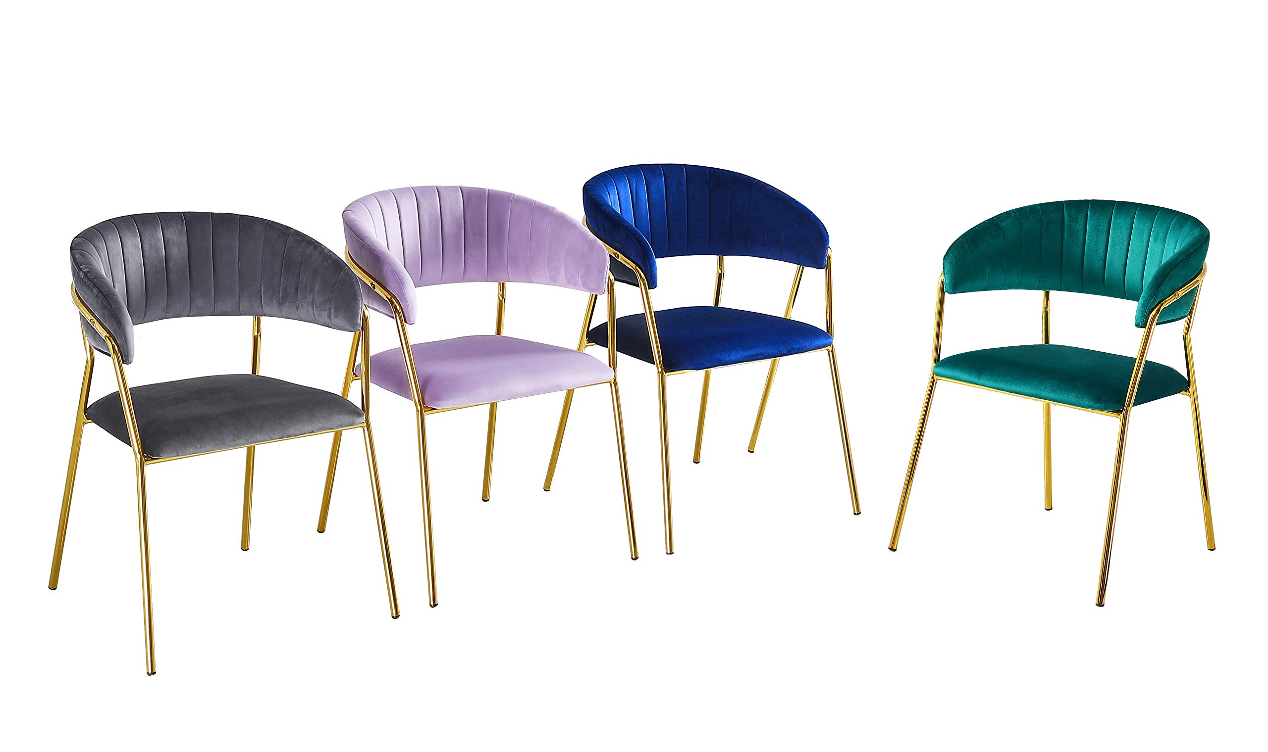 Best Tracy Modern Dining Chairs Set of 2 - Lavender Upholstered Kitchen Chairs for Dining Room, Breakfast Nook & Small Spaces
