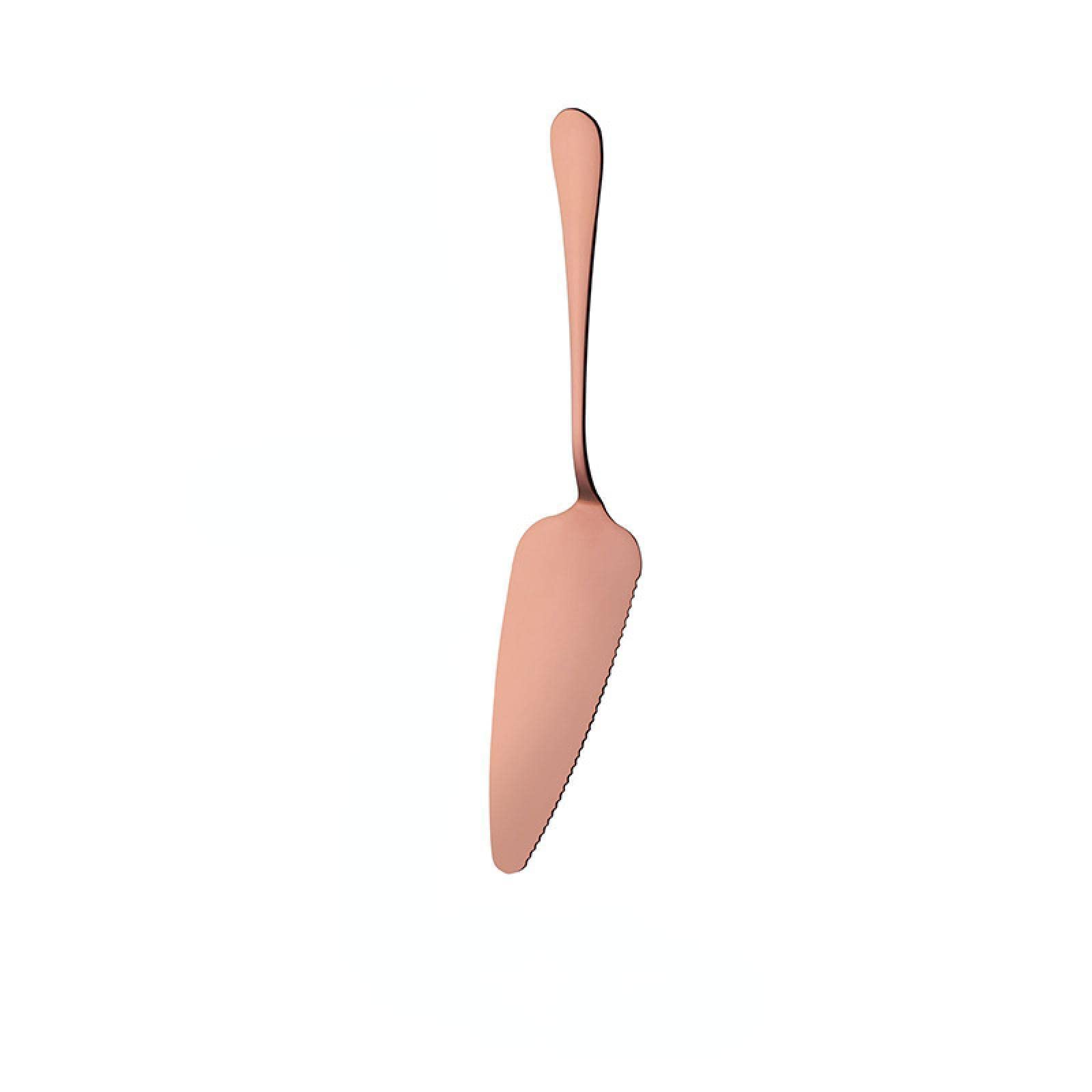 Premium Stainless Steel Triangle Cake Spatula - Gold Toothed Pizza & Cheese Spatula - Rose Gold Baking Tool for Cakes, Pizzas, Pastries - Perfect for Home Bakers & Professional Chefs