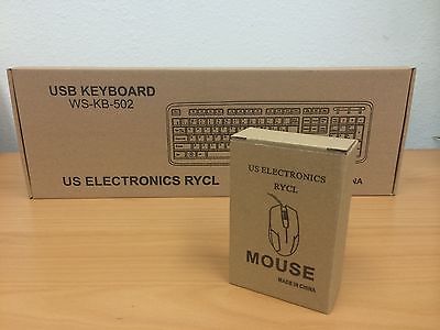 Brand New UER® USB Keyboard and Mouse Combo - Wired Ergonomic Keyboard & Mouse Set for PC/Laptop (Black) - Perfect for Office, Gaming & Home Use