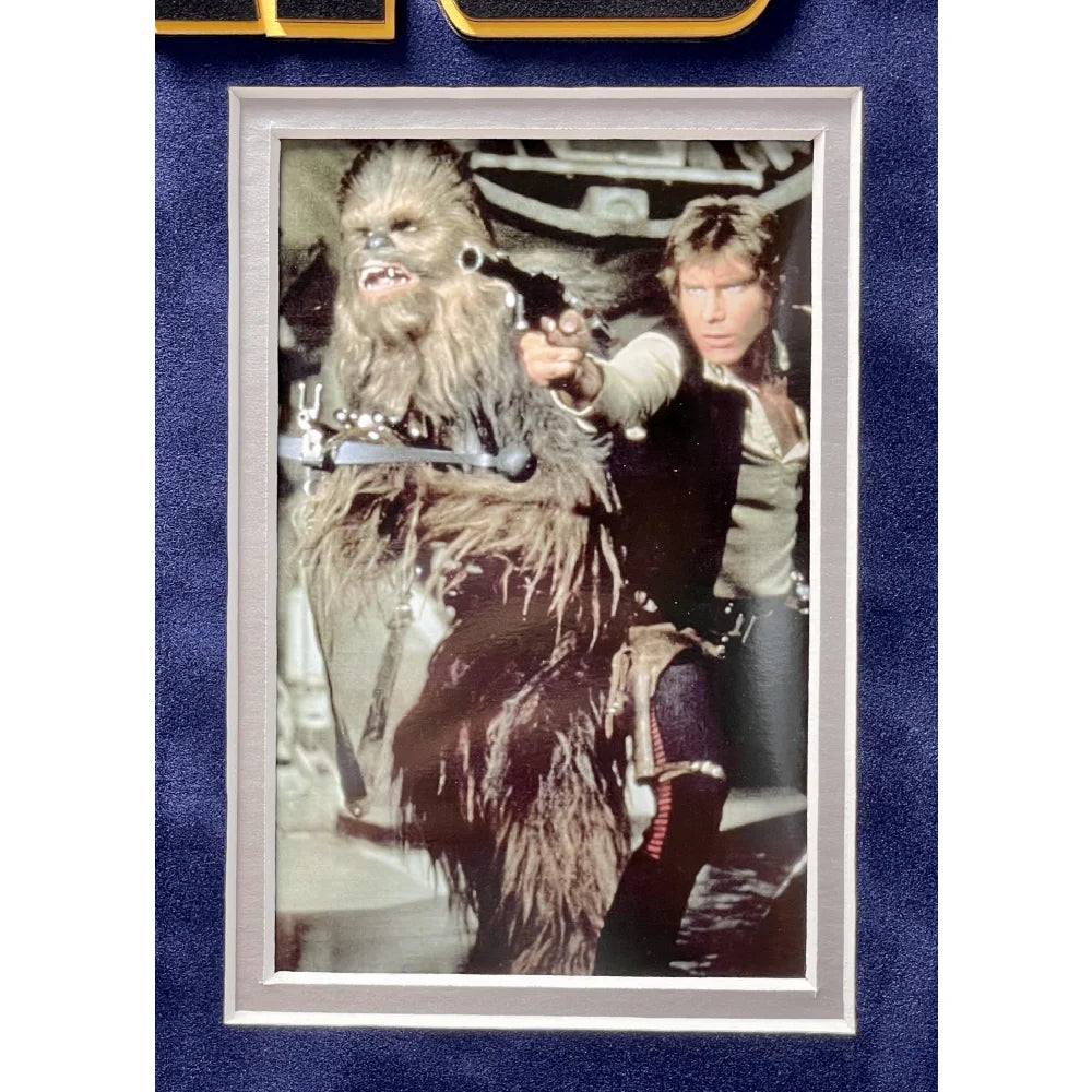 Harrison Ford Autographed Han Solo Star Wars 8x10 Photo Framed with Topps COA - Perfect for Collectors, Fans & Home Theater Decor