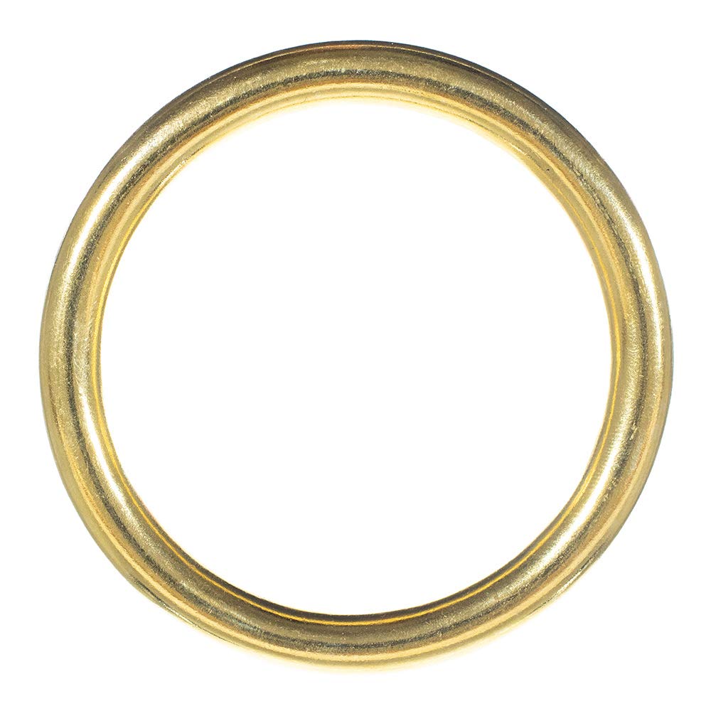 Craft County 2 Inch Brass O-Rings - 50 Pack for DIY, Jewelry Making, and Plumbing Repairs | Durable Metal Sealing Rings for Home and Industrial Use