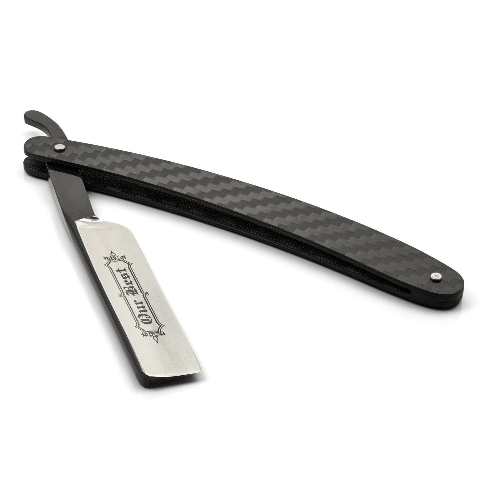 Premium Carbon Fiber Straight Razor for Men - Professional Shaving Tool for Barbers & Grooming Enthusiasts - Perfect for Home Use, Travel & Gift Giving