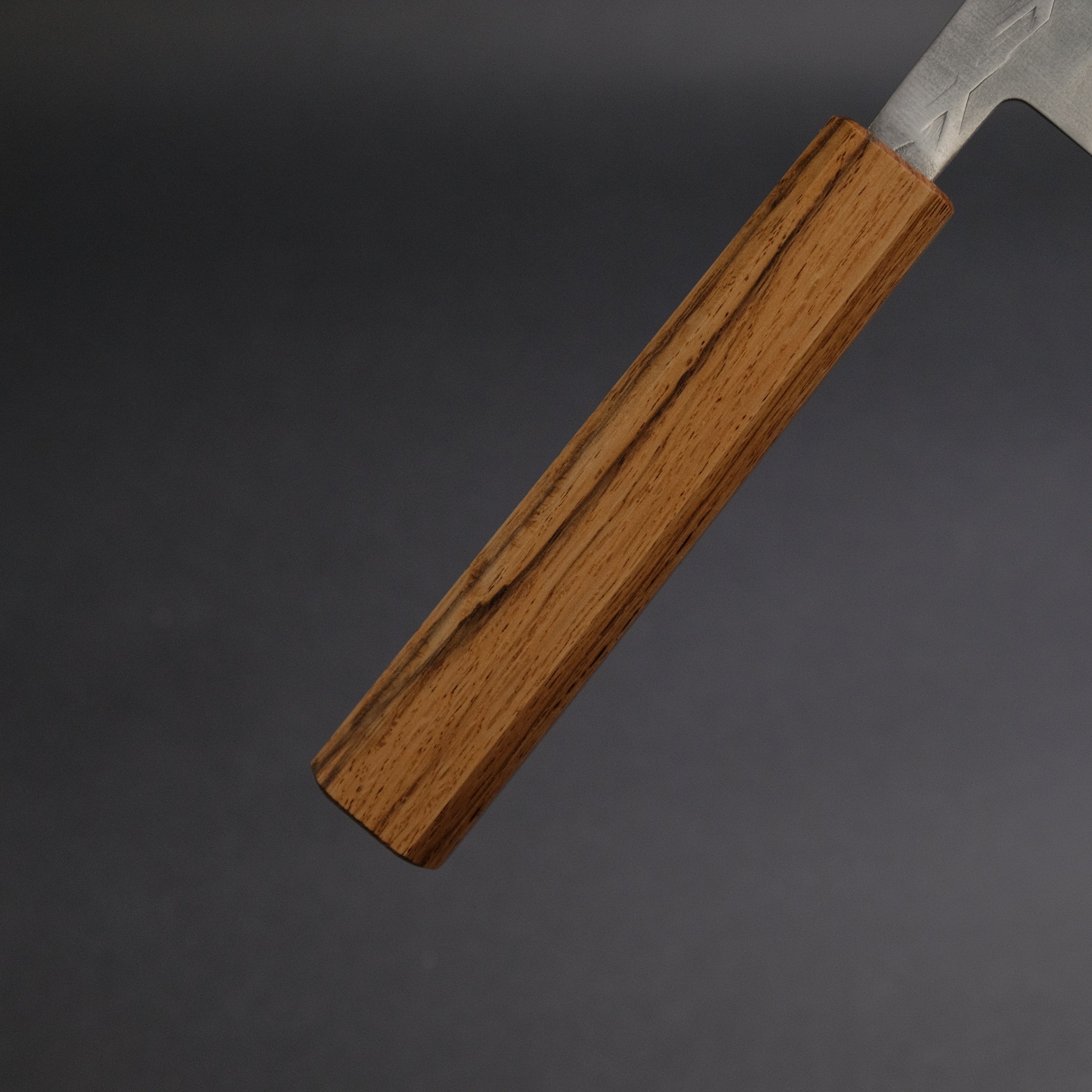 Hitohira TD SLD Tsuchime Santoku Knife 165mm - Japanese High Carbon Steel Blade with Lacquered Oak Handle - Perfect for Slicing, Dicing & Precision Cooking