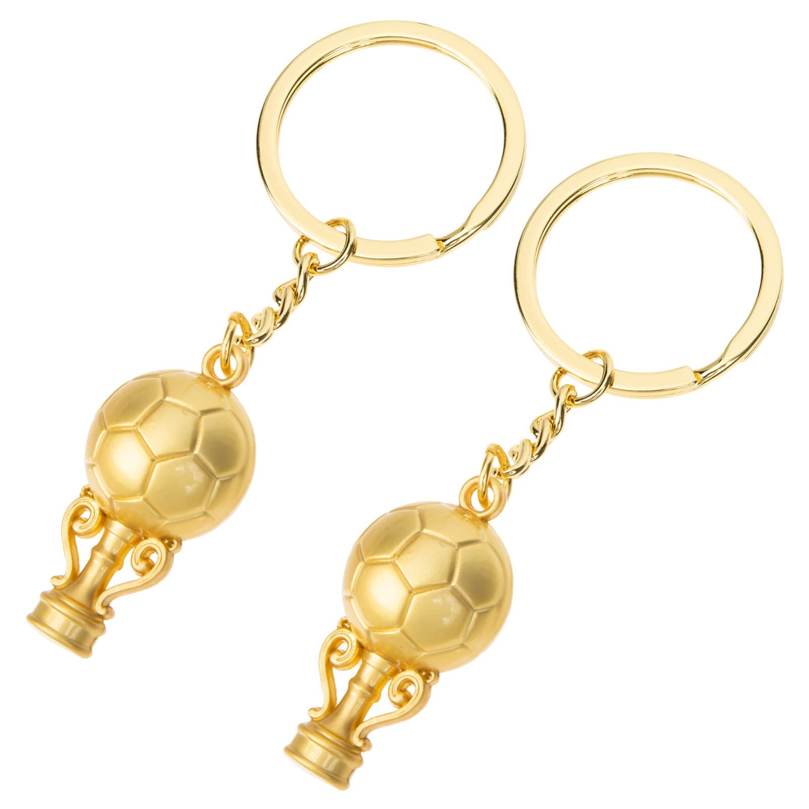 EXCEART 2 Pack Football Keychain for Dad - Stainless Steel Soccer Key Ring for Backpacks, Kids Gifts, Birthday Present - Perfect for Sports Fans, Father's Day & Memorial Gifts (Racket Design)