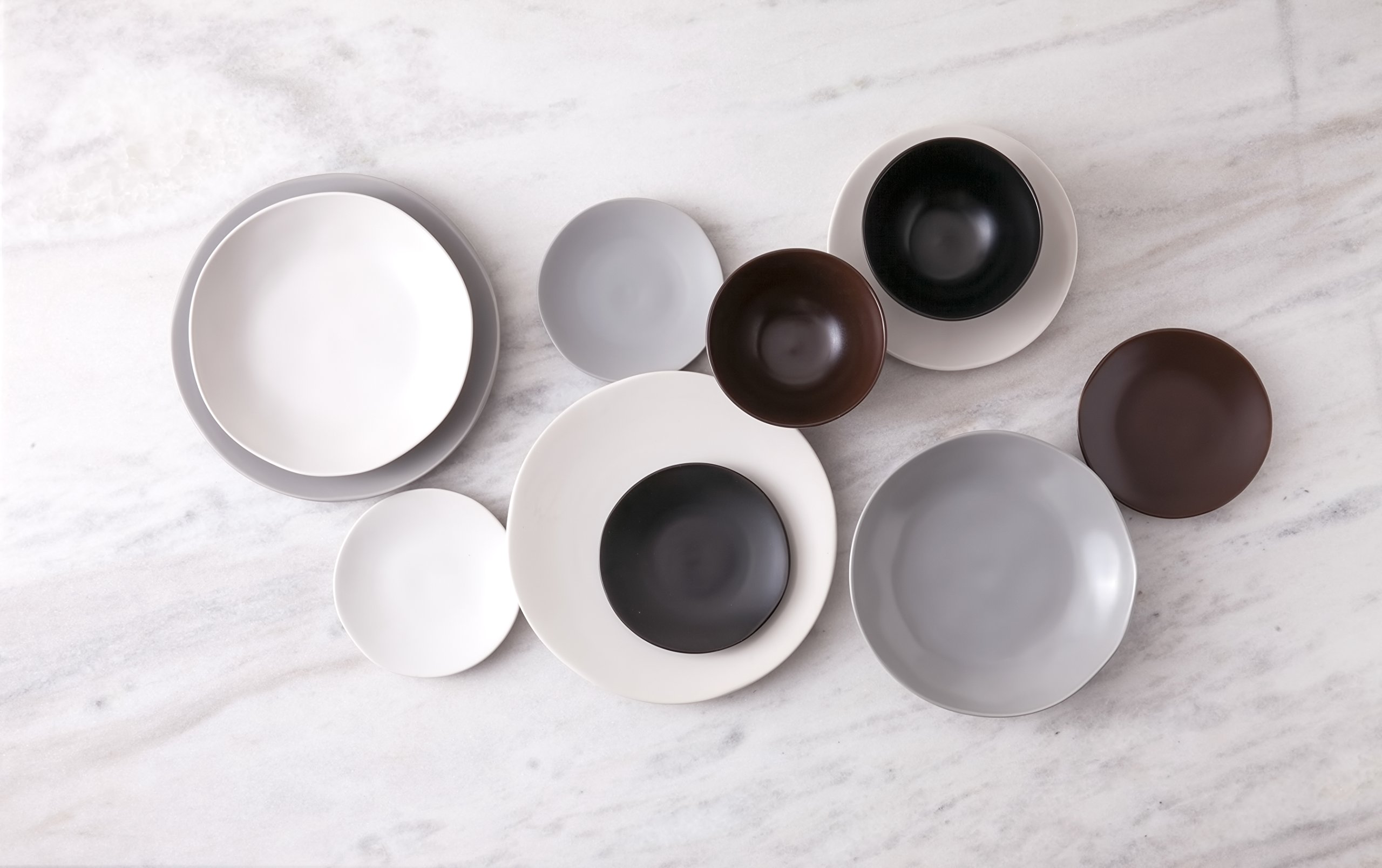 Fortessa Vitraluxe Heirloom Bread & Butter Plates - Set of 4, 6.25-Inch Smoke Gray Dinner Plates for Bread, Butter, Appetizers & Desserts - Elegant Tableware for Restaurants, Weddings & Home Dining