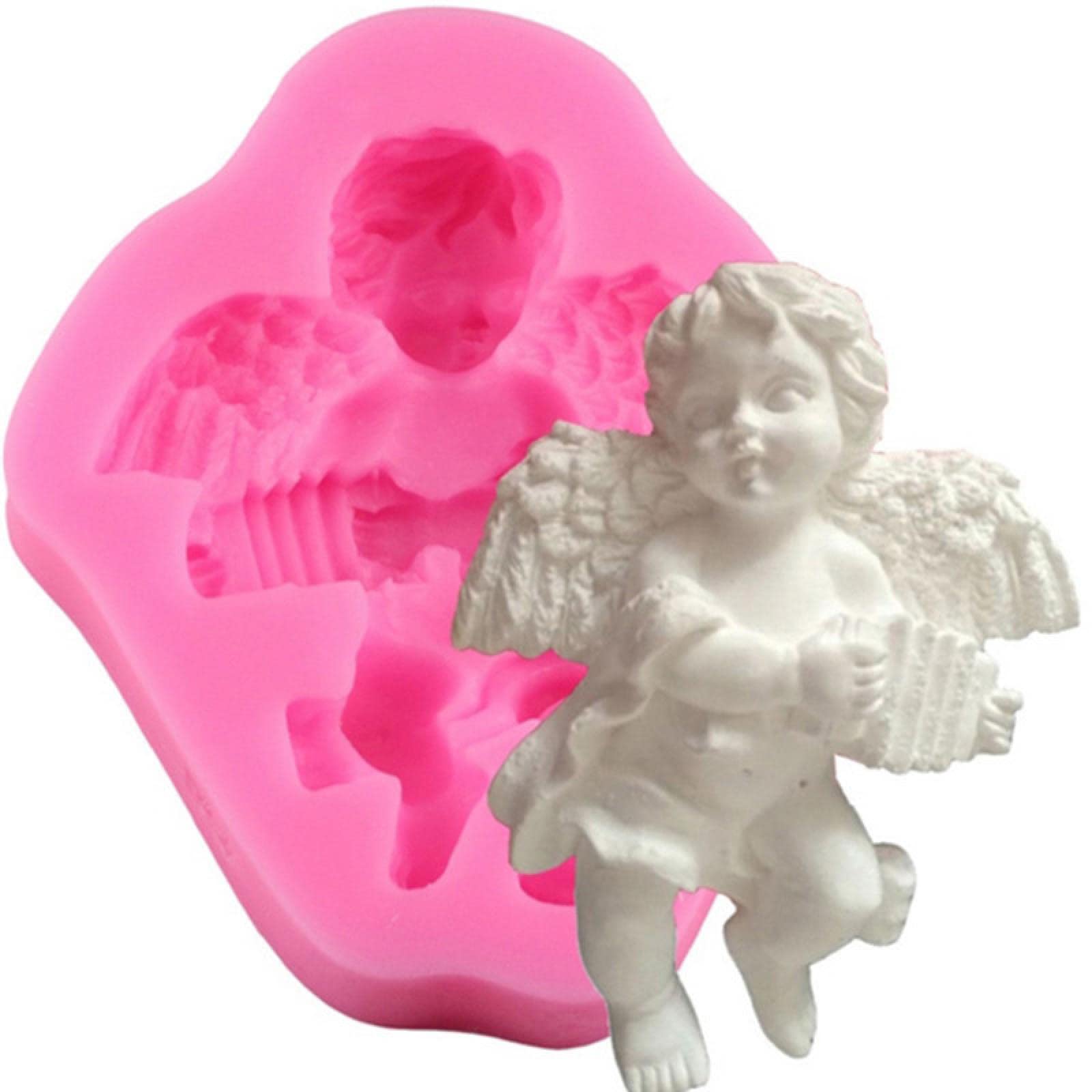 3D Silicone Cake Mold - Angel Boy with Electronic Organ Shape for DIY Baking, Soap & Candle Making | Fondant Decorating Tool | Perfect for Birthday Cakes, Cupcakes, and Handmade Gifts