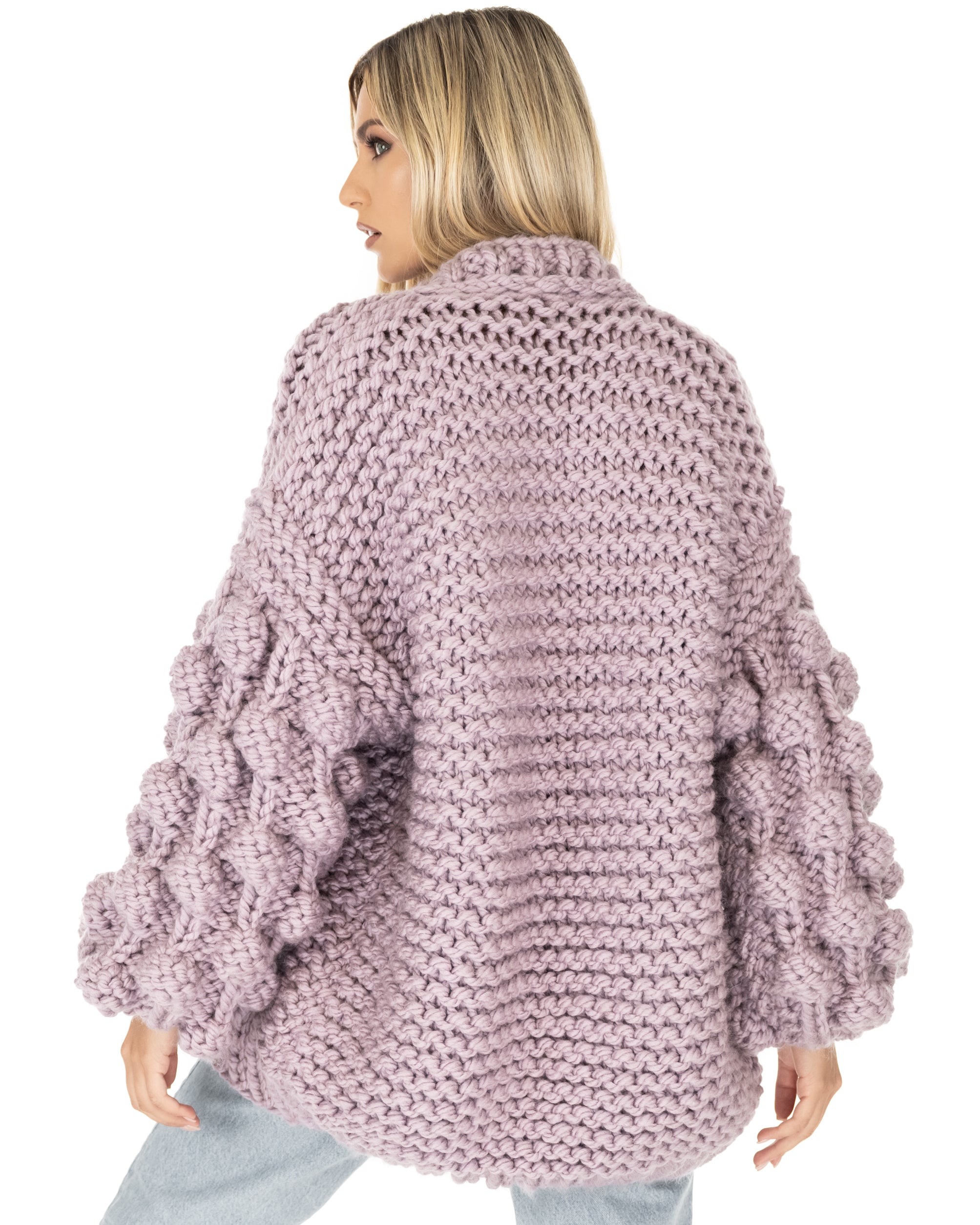 Stylish Bubble Sleeve Cardigan for Women - Soft Knit Open Front Sweater | Perfect for Office, Date Night & Casual Outfits
