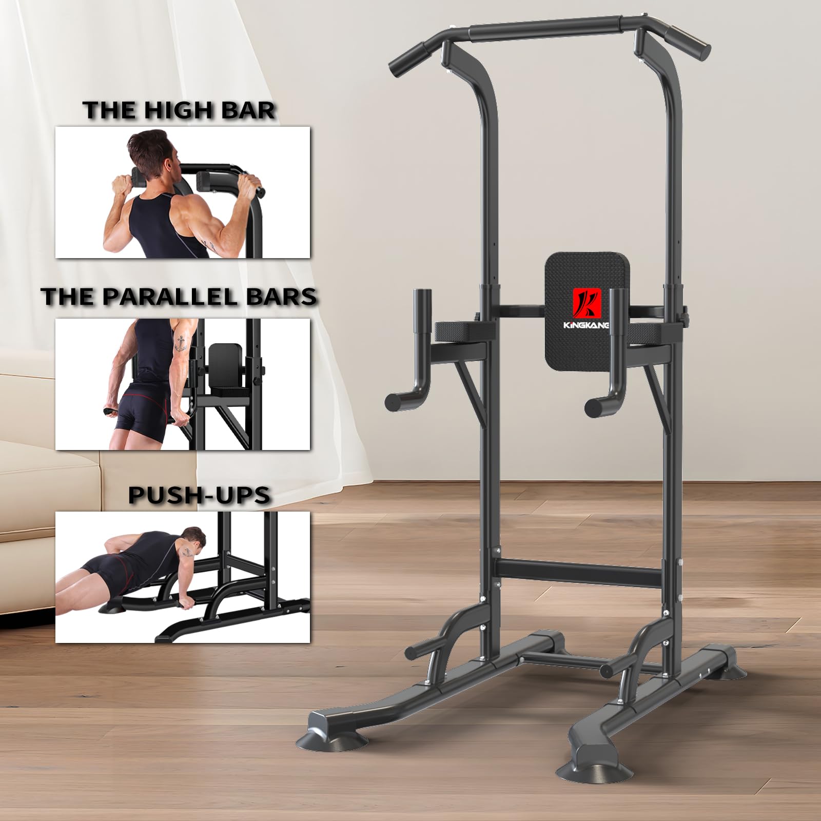 Adjustable Power Tower for Pull Ups & Dips – Multi-Function Home Gym Strength Training Equipment for Full-Body Workouts | Perfect for Home Fitness, Calisthenics & Muscle Building