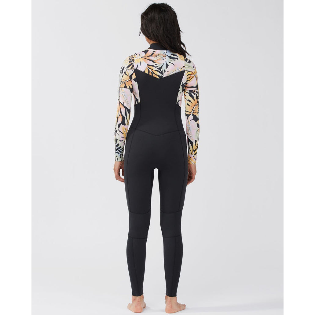 Billabong Salty Dayz 4/3mm Women's Chest Zip Wetsuit - Paradise Black - Perfect for Surfing, Diving & Water Sports