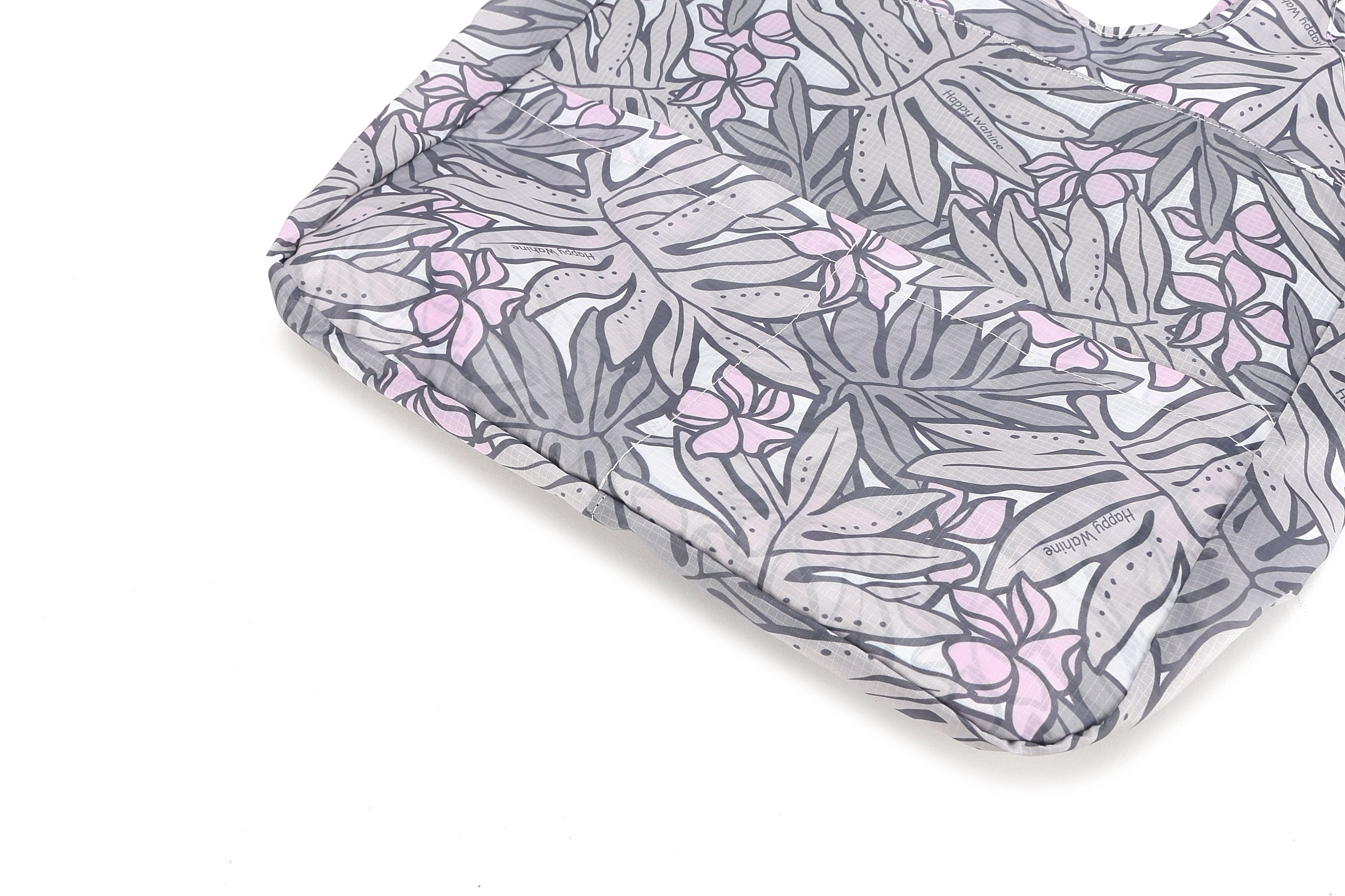 Foldable Reusable Shopping Bag - Jacqueline Lauae Grey - Eco-Friendly Grocery Tote for Shopping, Travel & Beach