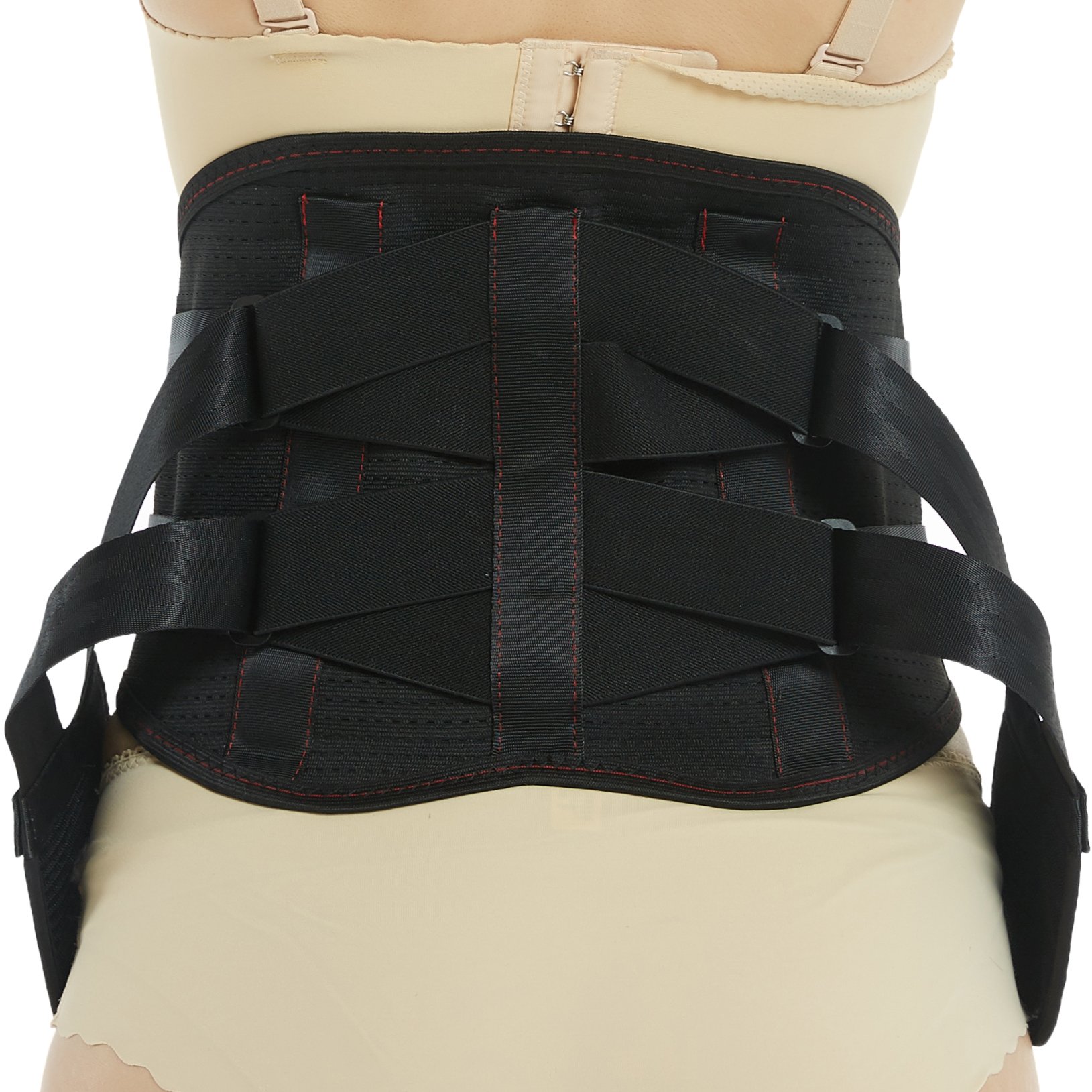 NeoTech Care Back Support Belt - Breathable & Adjustable Lower Back Brace for Men & Women - Double Pull Compression Straps for Pain Relief - Perfect for Workouts, Lifting & Back Pain (Black, Size XL)