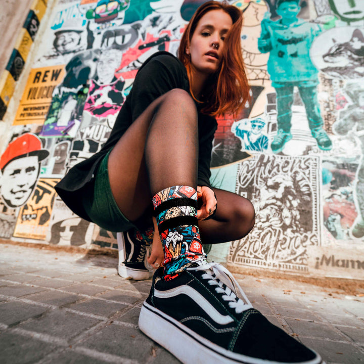 American Socks Signature Shibuya Mid High - Trendy Cotton Crew Socks for Men & Women - Perfect for Casual Wear, Street Fashion & Everyday Comfort
