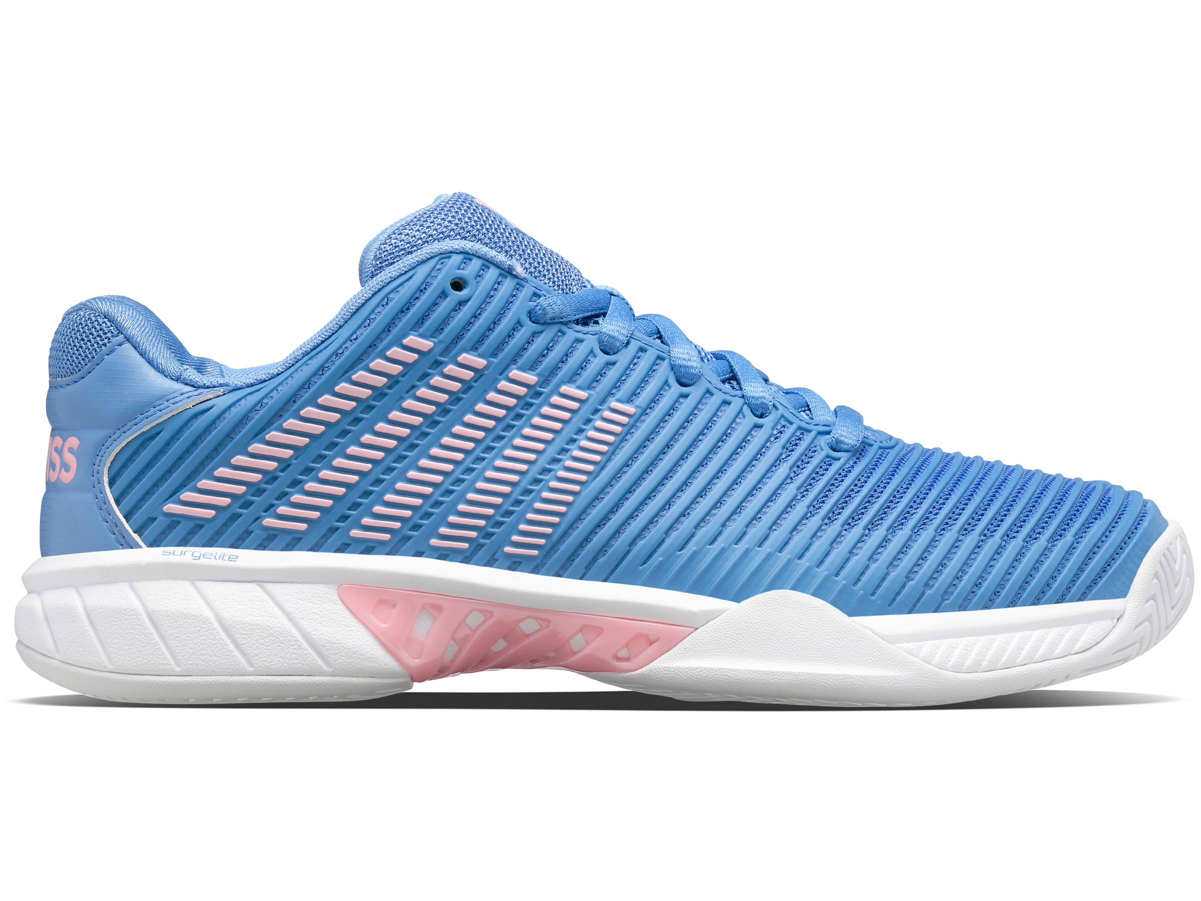 Hypercourt Express 2 Tennis Shoes - Silver Lake Blue/White/Orchid Pink | Lightweight & Durable Court Sneakers for Women | Perfect for Tennis, Pickleball & Casual Wear