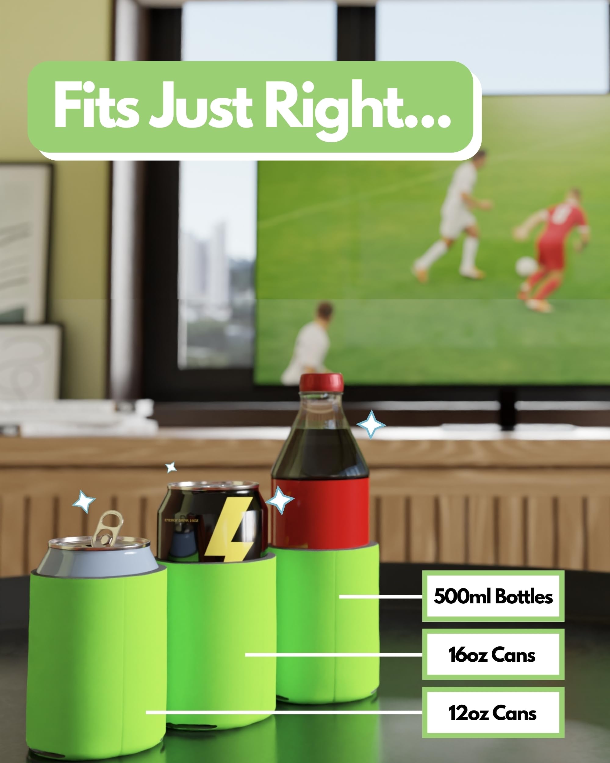 200 Pack Lime Green Blank Can Cooler Sleeves - Customizable Sublimation Insulated Foam for Beer & Soda - Fits 12oz Regular & 16oz Tall Cans - Perfect for Parties, BBQs, Tailgates & Outdoor Events