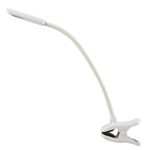 Uniware Portable LED Desk Lamp with Clamp - 5W Adjustable White Light for Home Office, Study, Reading & Crafting - Space-Saving Clamp-On Design for Versatile Placement