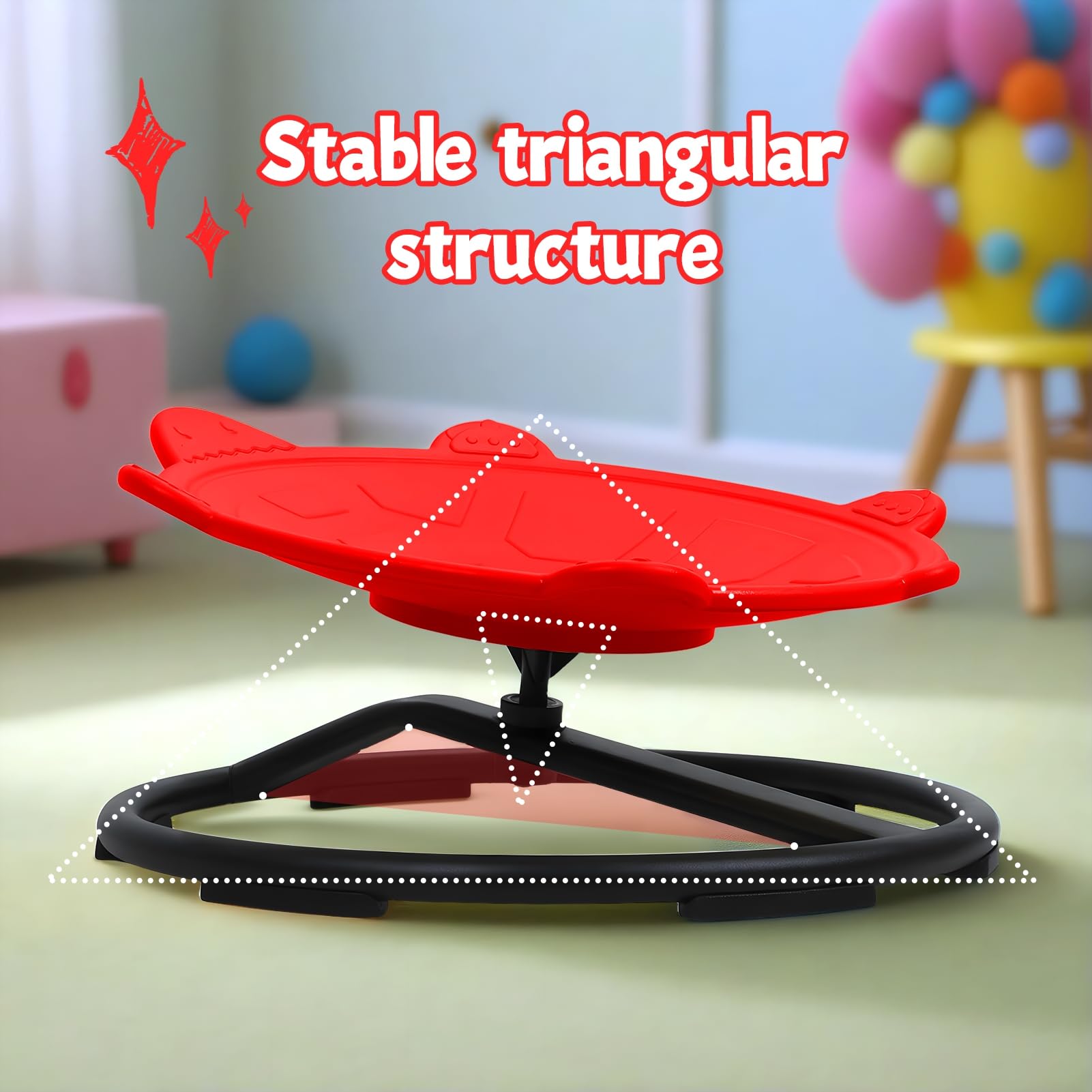 Autism Sensory Swivel Chair for Kids - Spinning Carousel Chair with Turtle Back Design to Improve Body Coordination - Perfect for Sensory Therapy, ADHD & Autism Support at Home or School