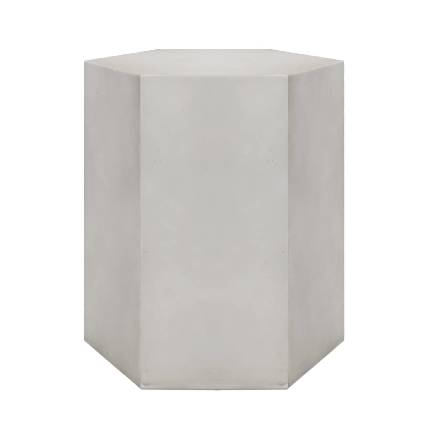 **Hexagon Concrete Side Table - 14.5