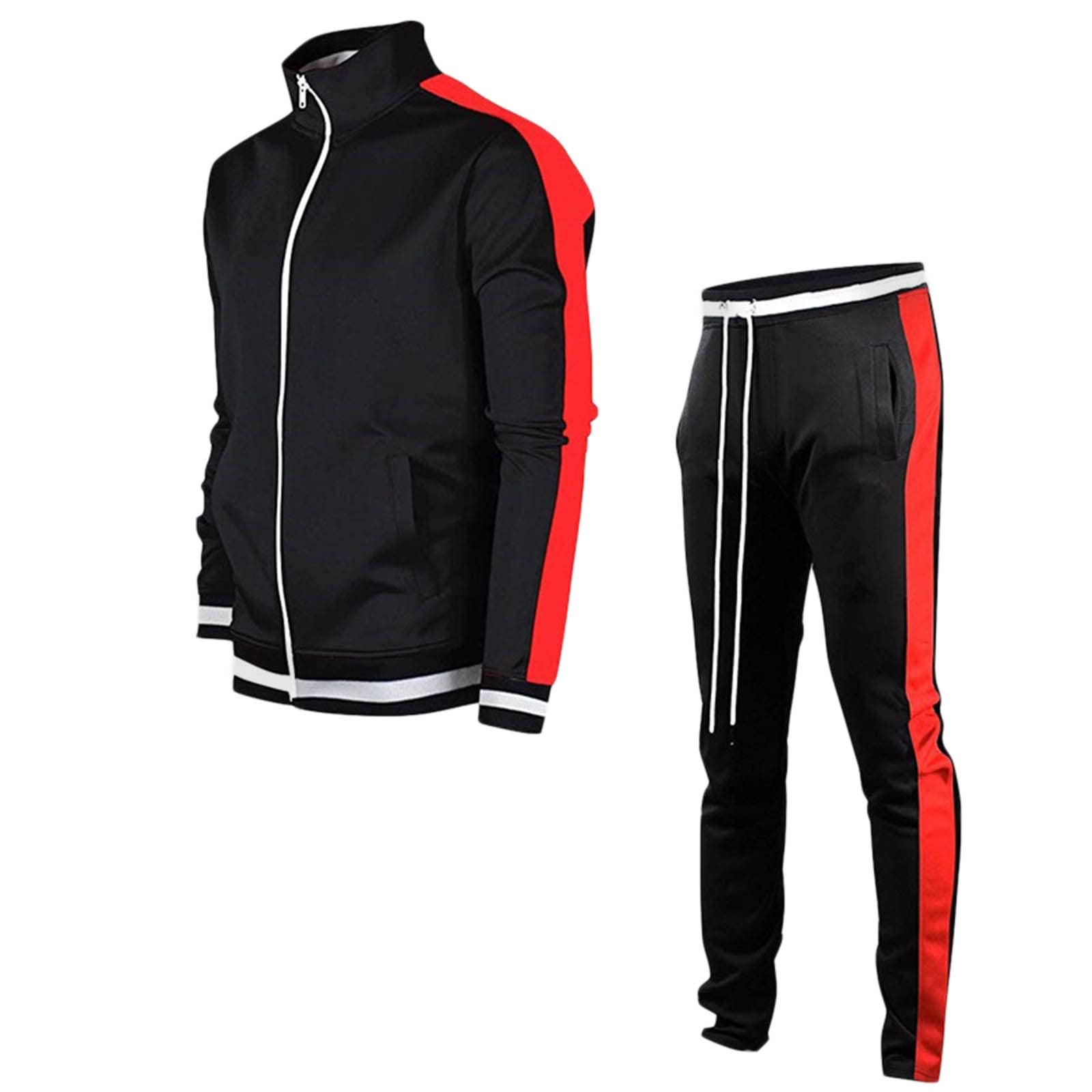 ETHKIA Men's Floral Print Tracksuit Set - Loose Fit Winter Jacket & Pants, Wrinkle-Free Matching Outfit for Casual Wear, Beach, Dates & Birthdays | Comfortable Men's Clothing for Everyday Style
