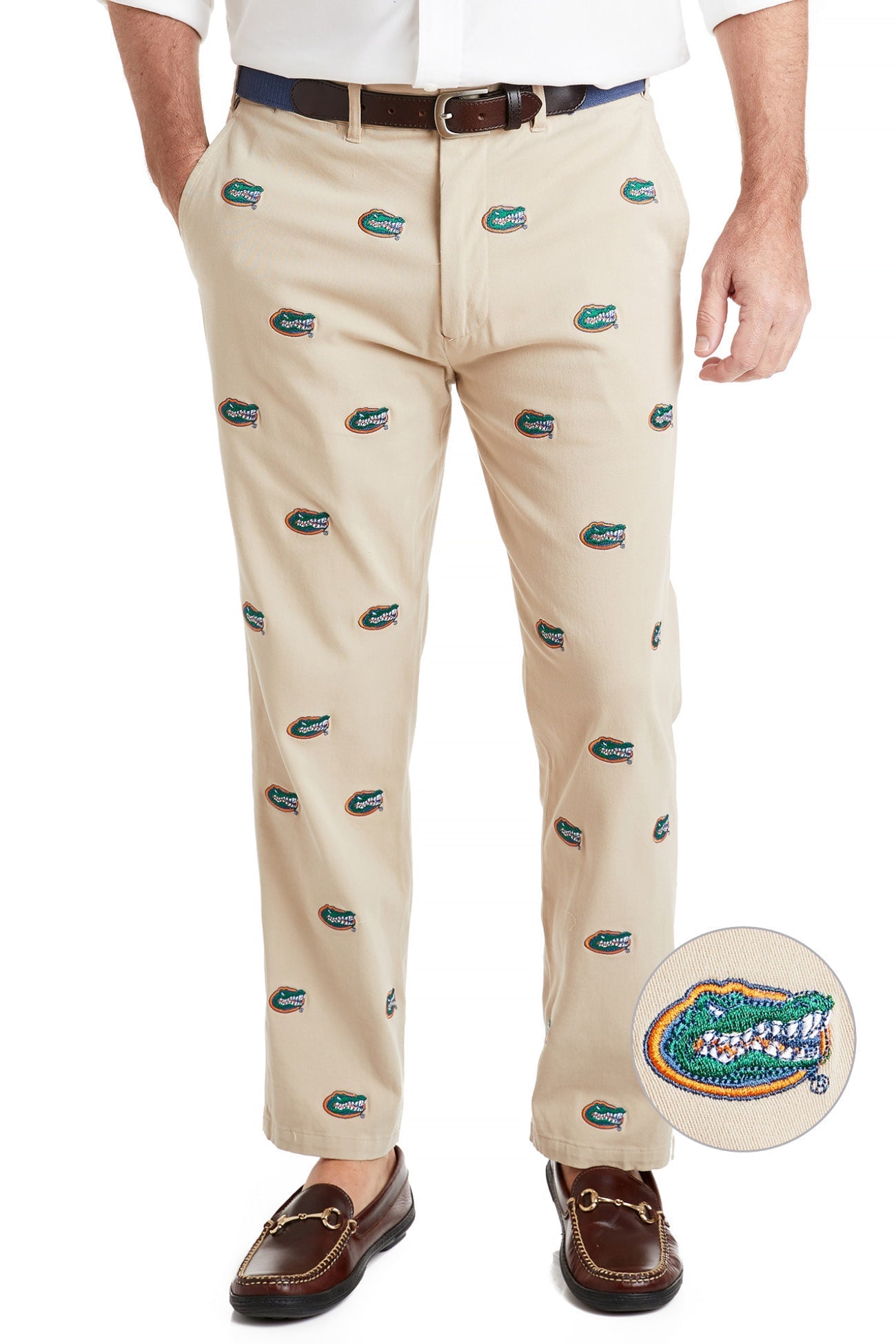 University of Florida Gators Collegiate Stretch Twill Pants - Khaki Color for Comfort & School Spirit - Perfect for Game Days, Campus Wear & Fan Apparel