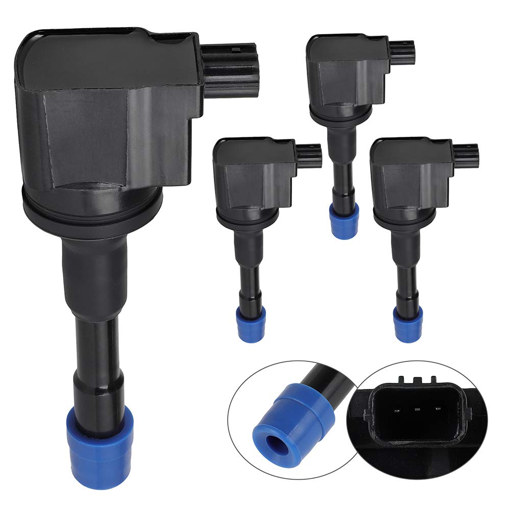 SCITOO 4Pcs Ignition Coil UF628 Compatible with Honda Insight 1.3L 2010-2014, Civic 1.5L 2012-2013 & Acura ILX 1.5L 2013-2014 - Replacement for 5C1797 52-2152 - Perfect for Engine Performance & Fuel Efficiency