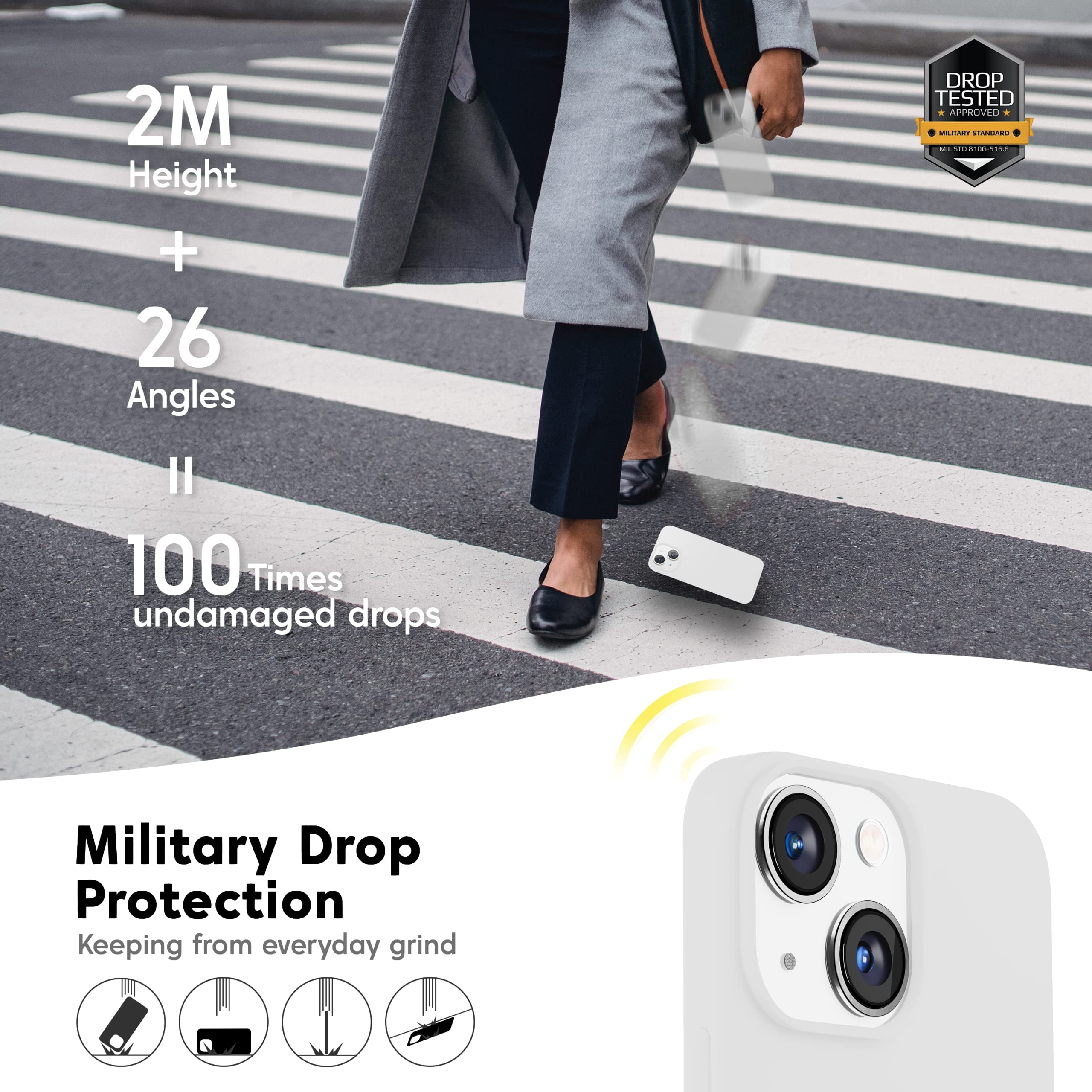 Premium Silicone iPhone 13 Mini Case - Ultra Slim Shockproof Protective Cover with Soft Anti-Scratch Microfiber Lining (5.4 inch, White) | Cute & Durable Phone Case for Men & Women | Perfect for Daily Use, Travel & Outdoor Activities