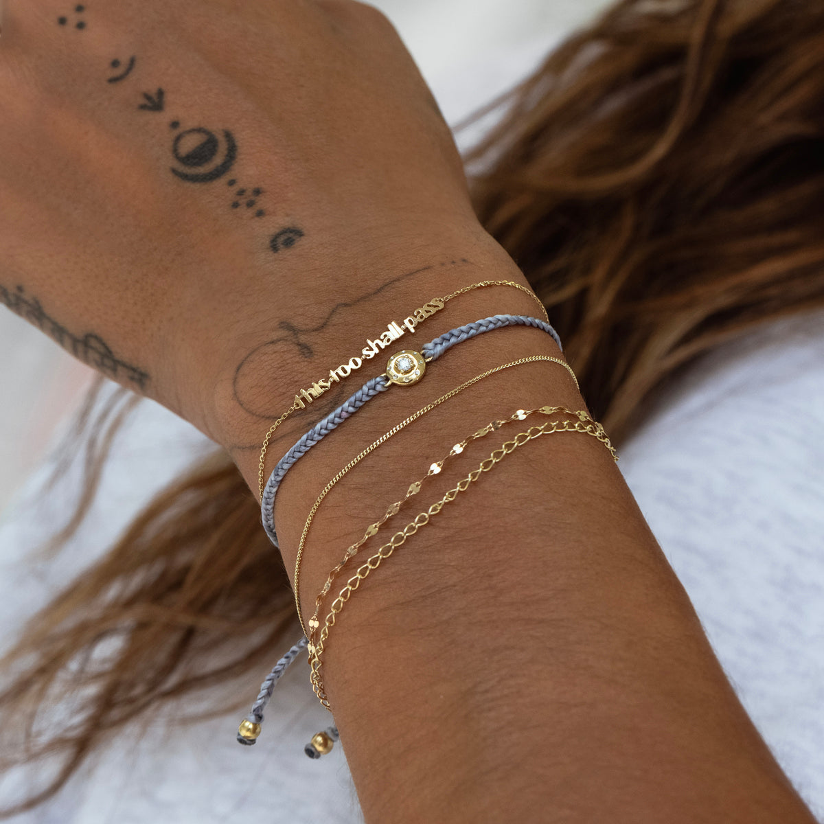 Elegant Three Chain Sparkle Bracelet for Women - Gold & Silver Layered Bracelet Set - Perfect for Parties, Weddings & Everyday Wear