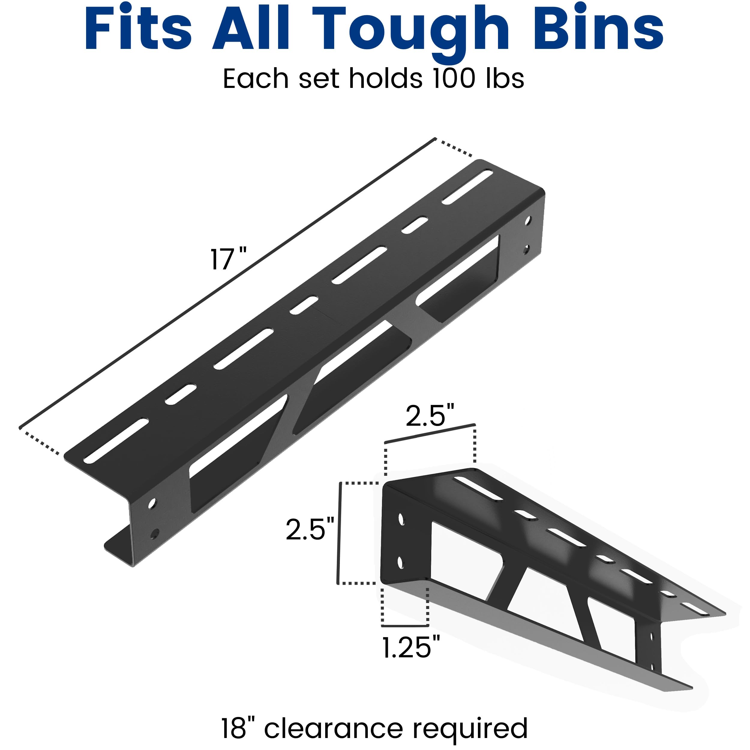 Overhead Garage Storage Rack System - Adjustable Ceiling Mounted Organizer with 4 Sets & 2 Hooks - Fits Most Storage Bins & Totes - Perfect for Garage, Basement & Attic Organization