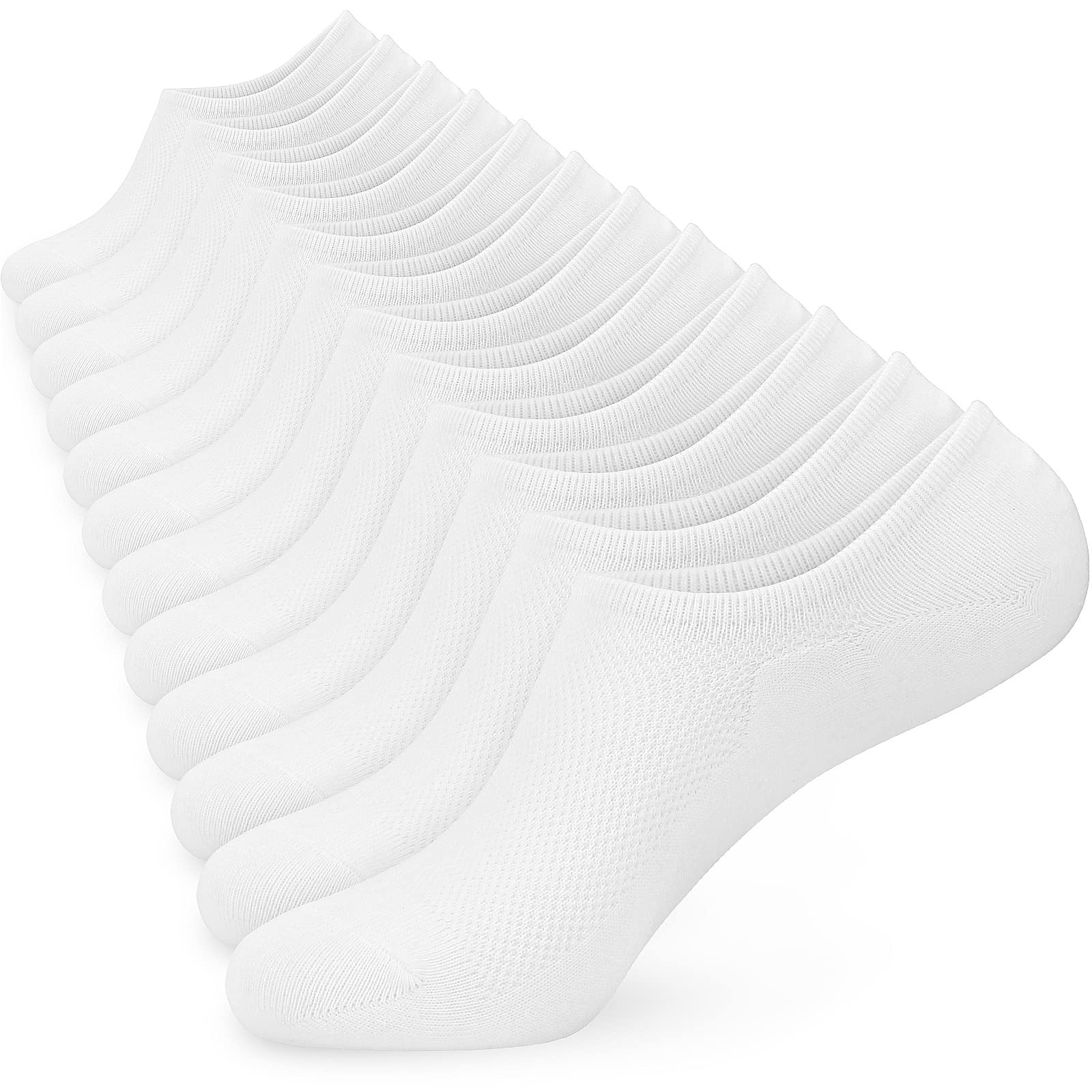 KOOOGEAR Women's No Show Socks 6-Pack - Low Cut Non Slip Cotton Liner Socks for Sneakers, Loafers & Boat Shoes | Size 4-7 | Breathable & Comfortable for Everyday Wear, Workouts & Casual Outfits