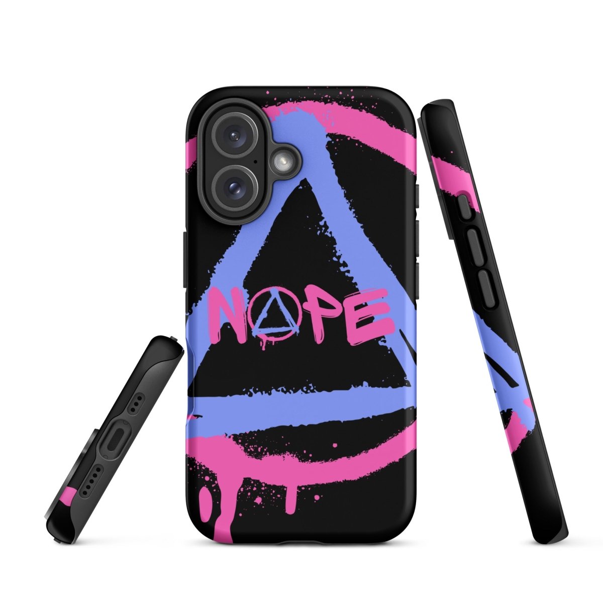 NOPE Symbol iPhone® Tough Case - Durable Protective Cover for iPhone 11/12/13/14/15 Pro Max - Anti-Scratch Shockproof Phone Case for Everyday Use & Outdoor Activities