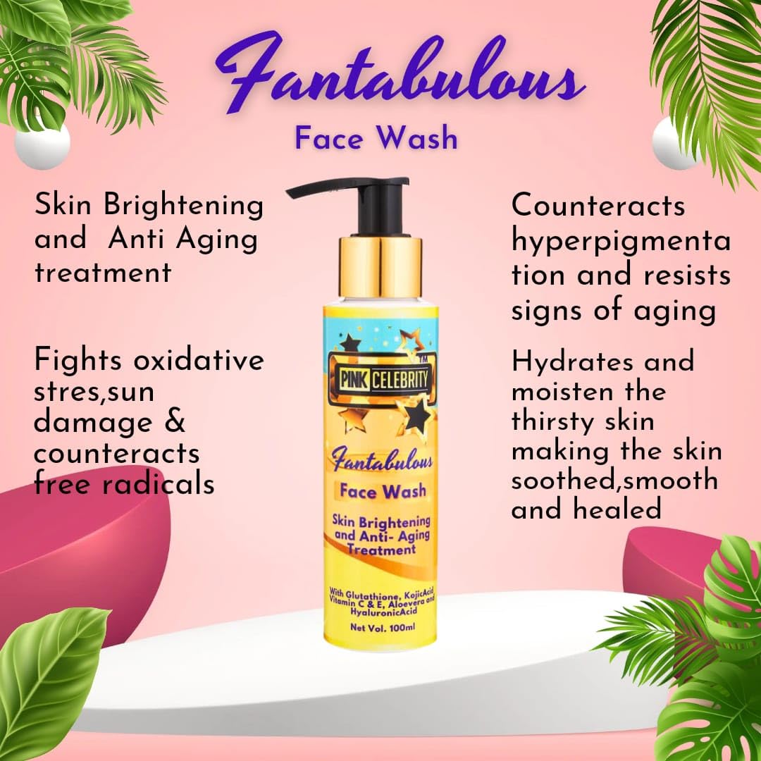 Fantabulous Pore Cleansing Face Wash for Acne & Oily Skin - Brightening Vegan Formula, Paraben-Free (100ml x 2 Pack) | Daily Deep Cleansing for Clear, Healthy Skin | Perfect for Men & Women