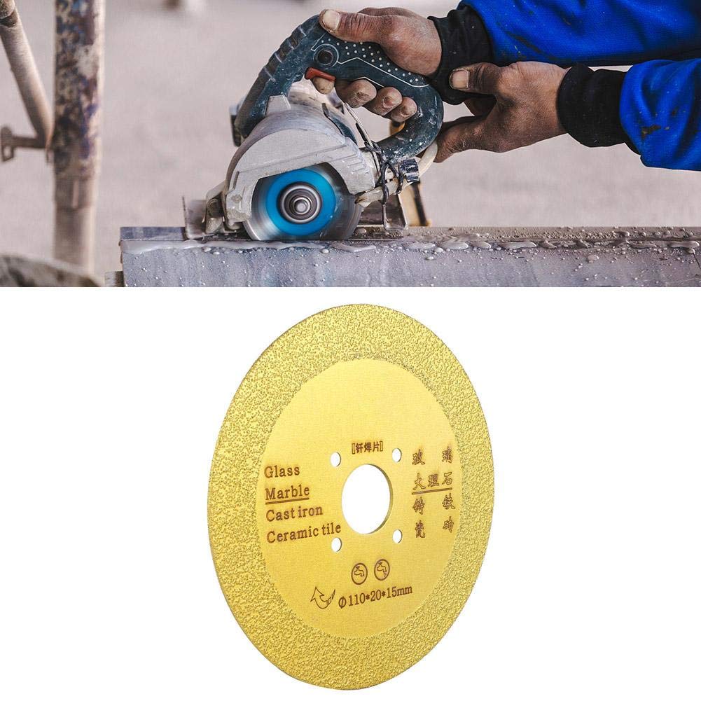 110mm Diamond Grinding Blade - High Reliability & Sharpness for Fast Cutting Ceramic & Artificial Stone (110x20x15mm, Toothless) - Perfect for Tile, Granite & Stone Fabrication Projects