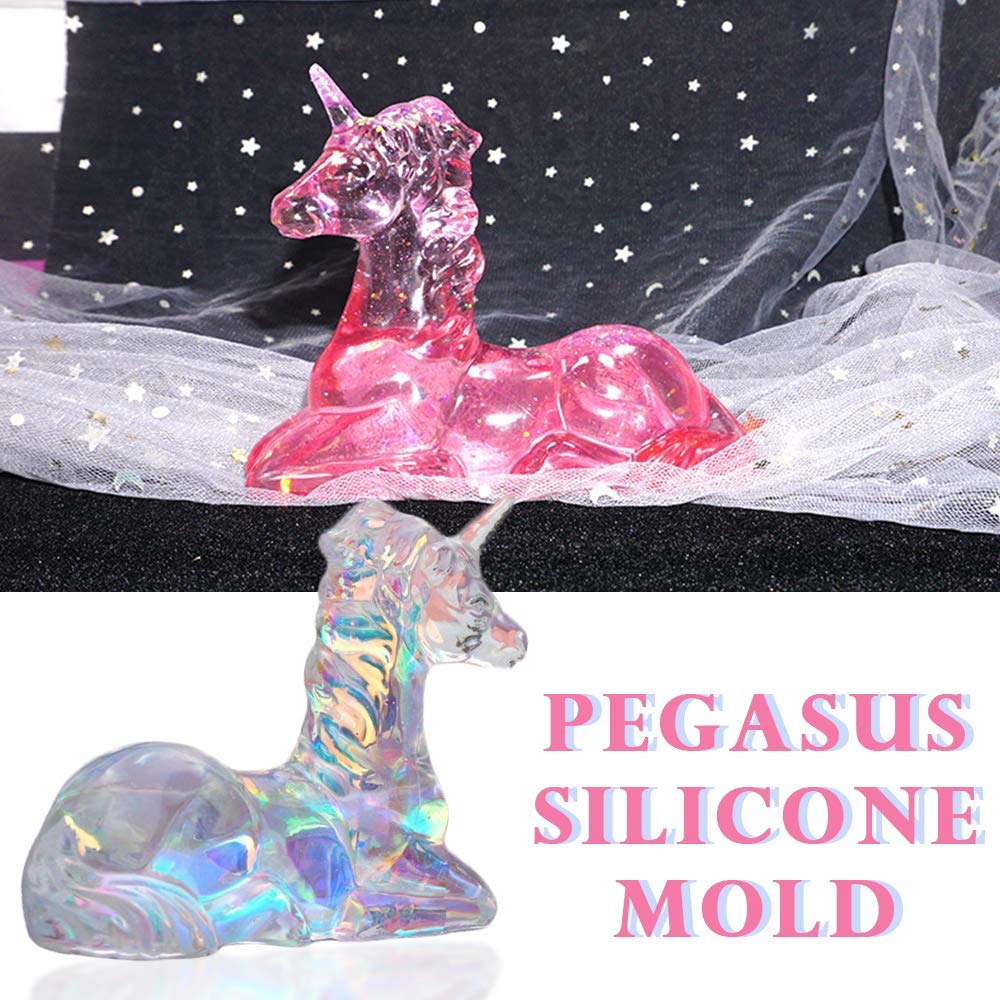 DIY Unicorn & Heart Silicone Resin Molds Set for Epoxy Casting - Beginner Friendly Crystal Craft Molds for Home Decoration, Handmade Gifts & DIY Projects - Perfect for Jewelry Making, Keychains, and Unique Home Decor