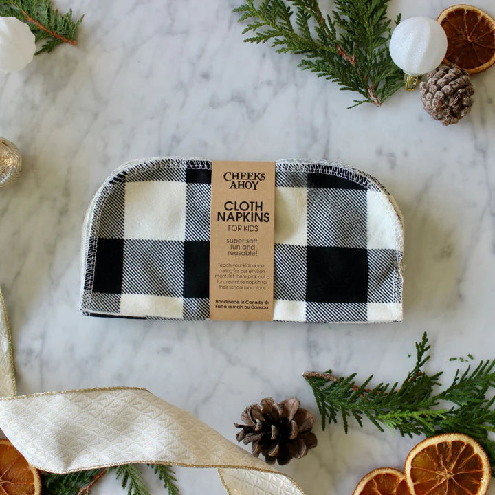 Cheeks Ahoy Reusable Holiday Napkins - Eco-Friendly Christmas Dinner Napkins for Festive Parties & Family Gatherings