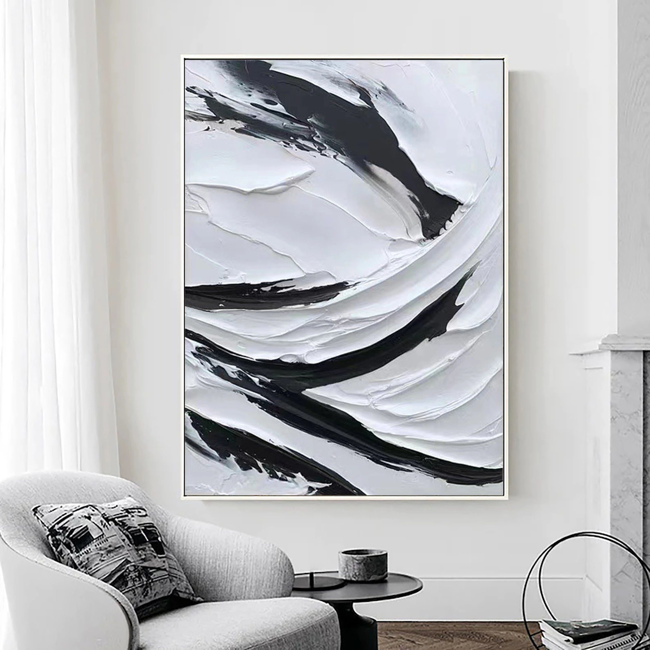 Minimalist Textured Plaster Art Painting - Modern Abstract Wall Decor for Living Room, Bedroom & Office | #MM043