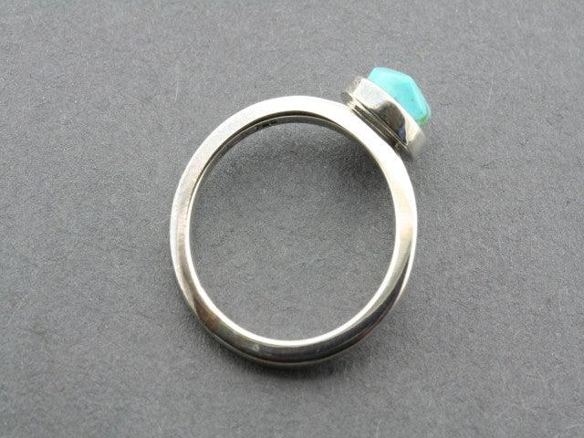 Faceted Turquoise Stackable Ring for Women - Elegant Boho Jewelry for Layering & Everyday Wear