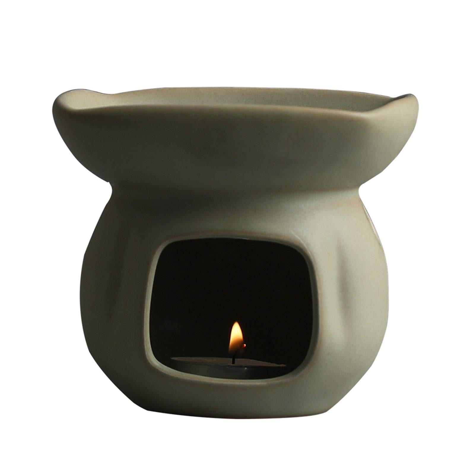 Classic Ceramic Tealight Candle Holder with Essential Oil Diffuser - Aromatherapy Burner for Yoga, Spa, Home & Bedroom Decor - Perfect for Relaxation & Stress Relief
