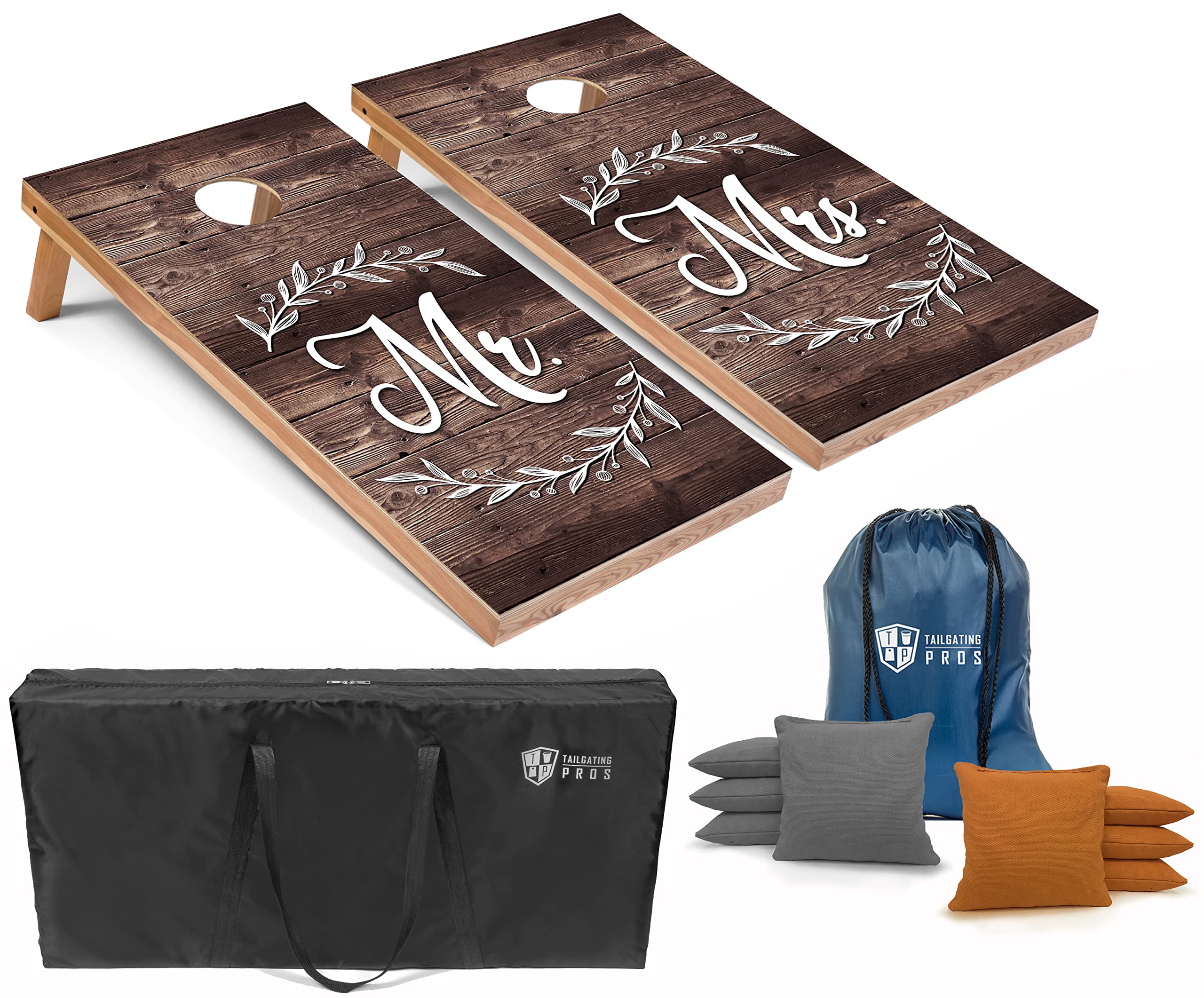 Premium Cornhole Game Set with 8 Bean Bags & Carry Case - Regulation 4'x2' Corn Hole Boards for Adults - Tournament Grade & Lightweight Design - Optional LED Lights for Night Play - Perfect for Backyard Parties, Tailgating & Outdoor Events