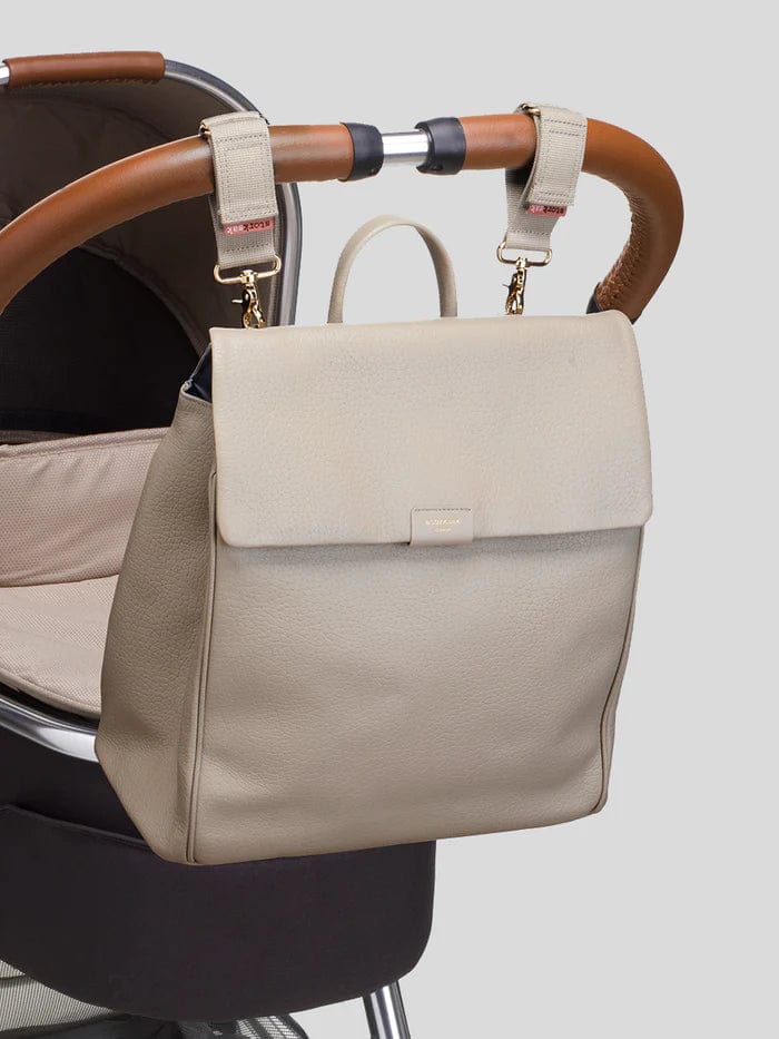 Storksak St James Genuine Leather Diaper Bag for Moms - Perfect for Baby Essentials, Travel & On-the-Go Parenting