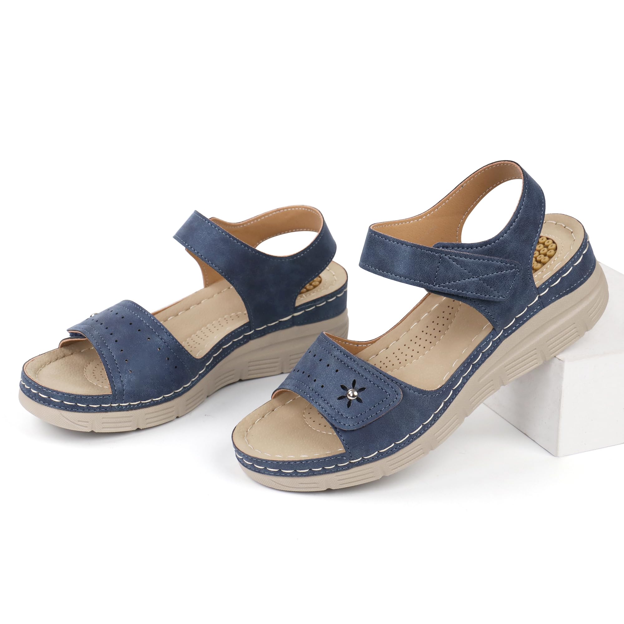 JABASIC Women's Comfortable Orthotic Walking Sandals with Arch Support - Perfect for Travel, Hiking & Everyday Wear