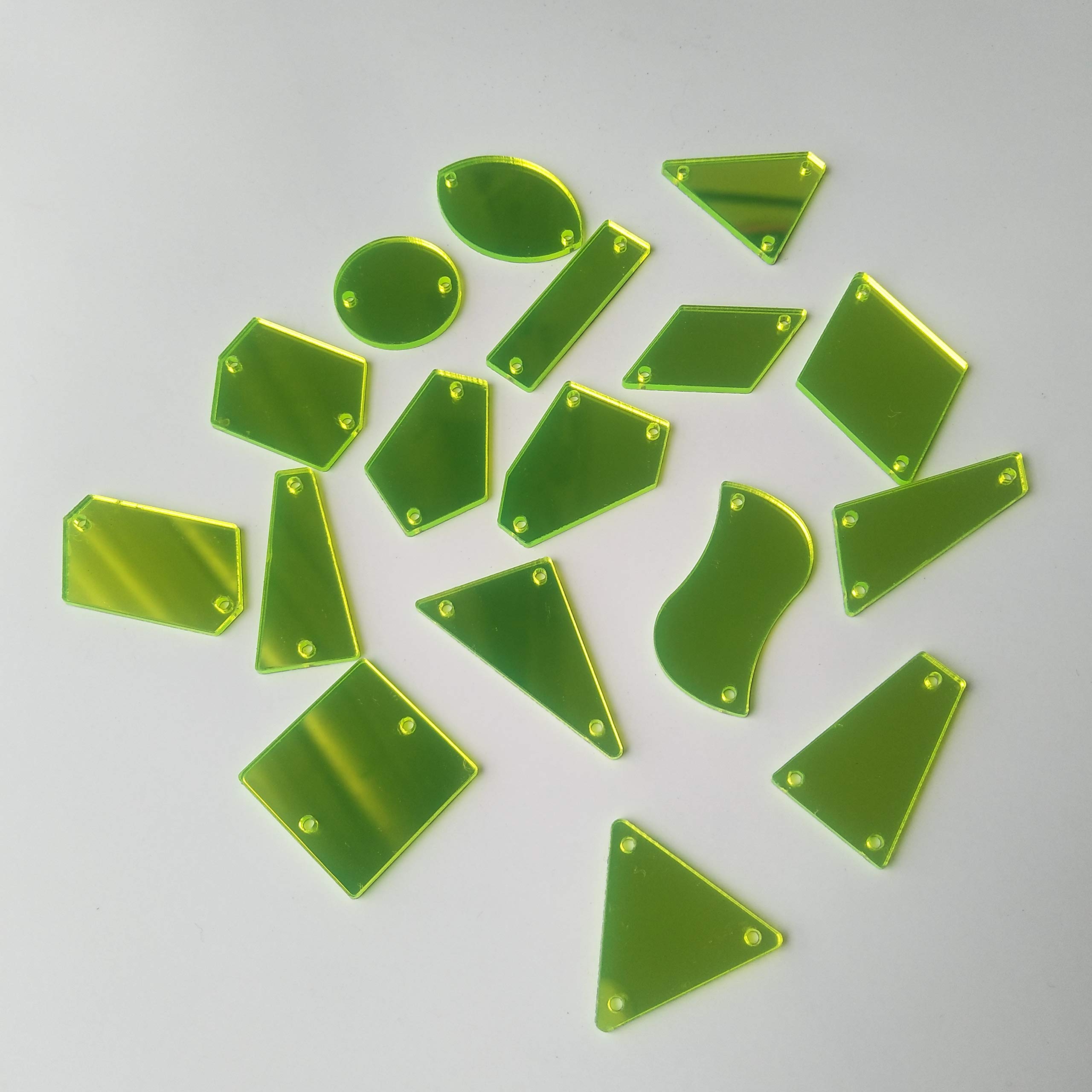 Neon Yellow Rhinestone Beads for DIY Wedding Dresses & Costumes