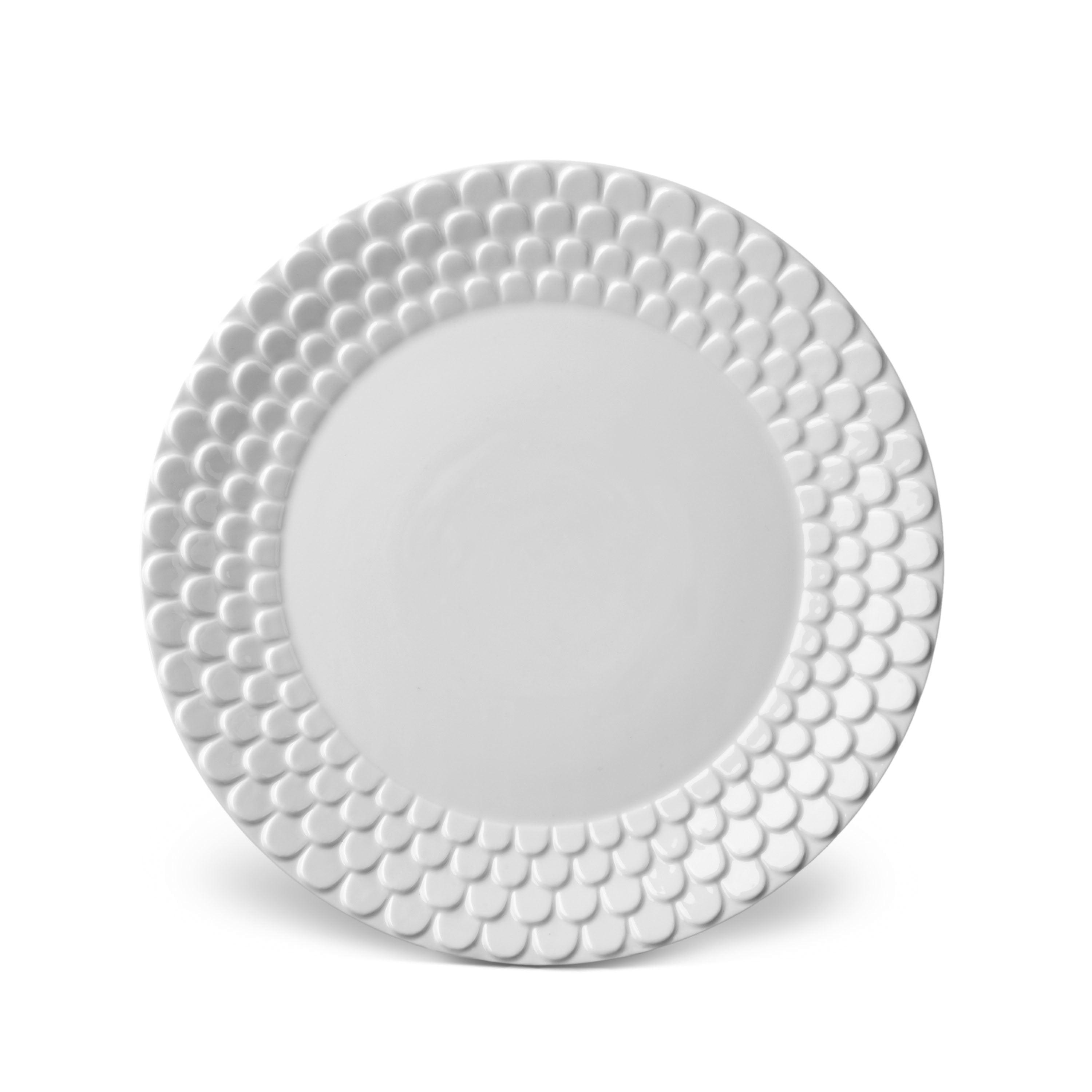 Aegean Porcelain Dinner Plates - Elegant 10.5 Inch Round Ceramic Plates for Formal Dining, Restaurants & Home Decor (Set of 4) | Microwave & Dishwasher Safe | Perfect for Thanksgiving, Christmas & Special Occasions