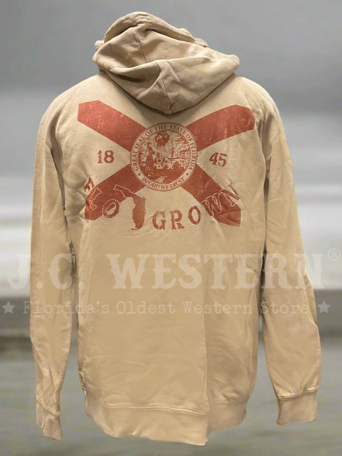 FloGrown FGM 598 Men's Vintage Hoodie Sweatshirt - Soft Cotton Pullover with Kangaroo Pocket, Tan Brown - Perfect for Casual Wear, Street Style & Outdoor Activities