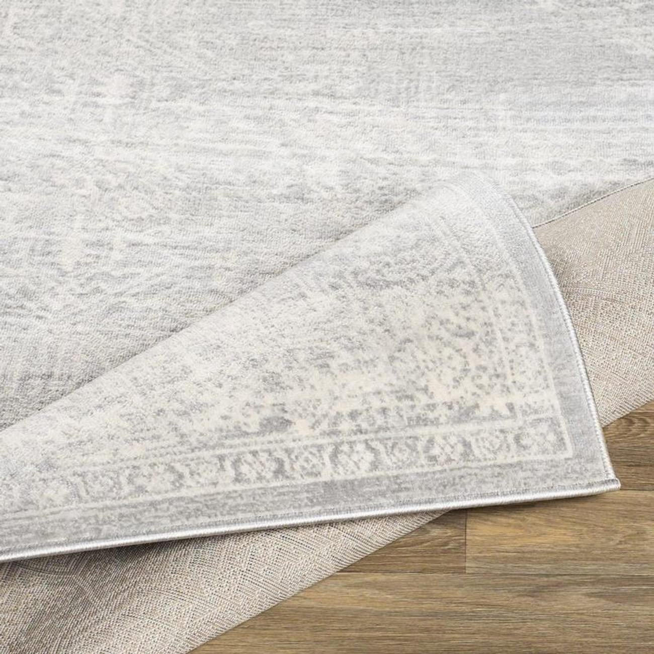 Mark&Day 6x9 Ulvend Traditional Grey Area Rug - Soft & Durable Grey White Carpet for Living Room, Bedroom, Kitchen - Perfect for Home Decor & High Traffic Areas (6'7
