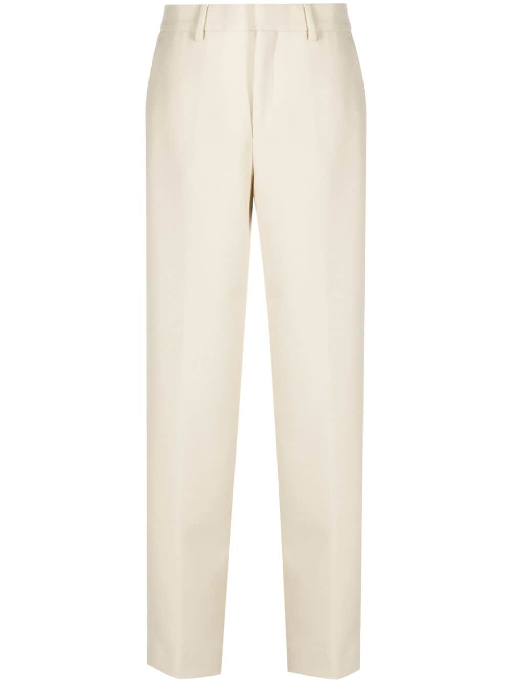 Women's High-Waisted Closed Trousers in Beige - Comfortable Office Pants for Work & Business Casual Outfits